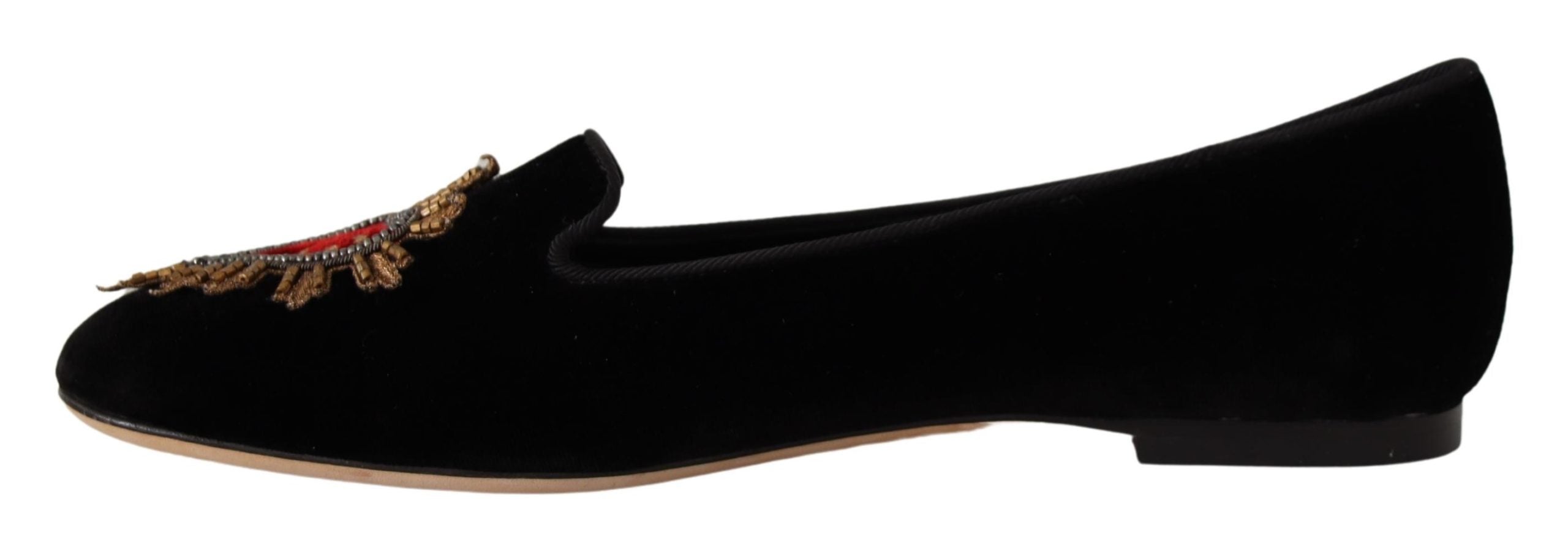 Elegante flache Schuhe aus Lackleder von Dolce & Gabbana