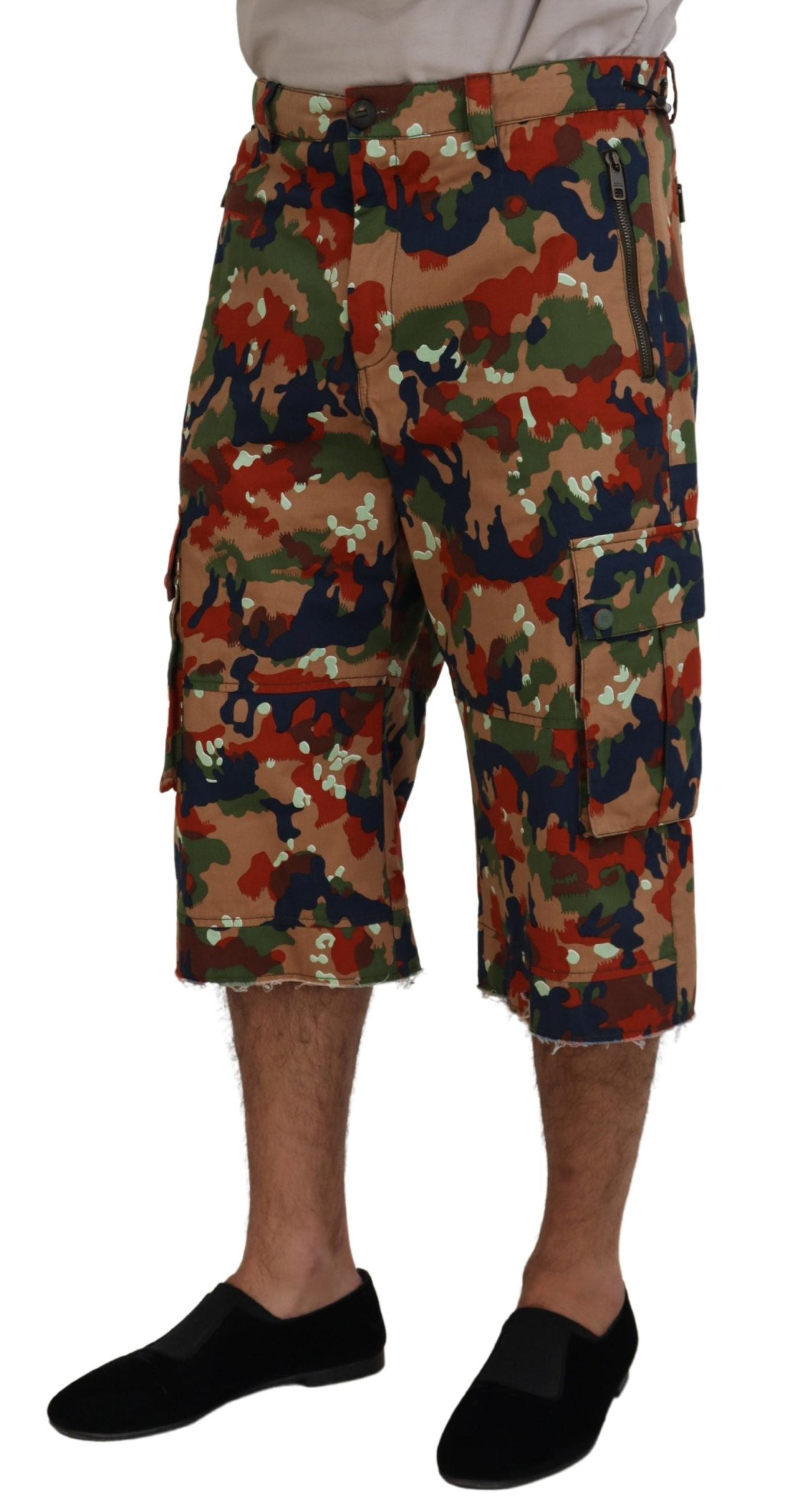 Mehrfarbige Cargo-Shorts des italienischen Designers Dolce & Gabbana