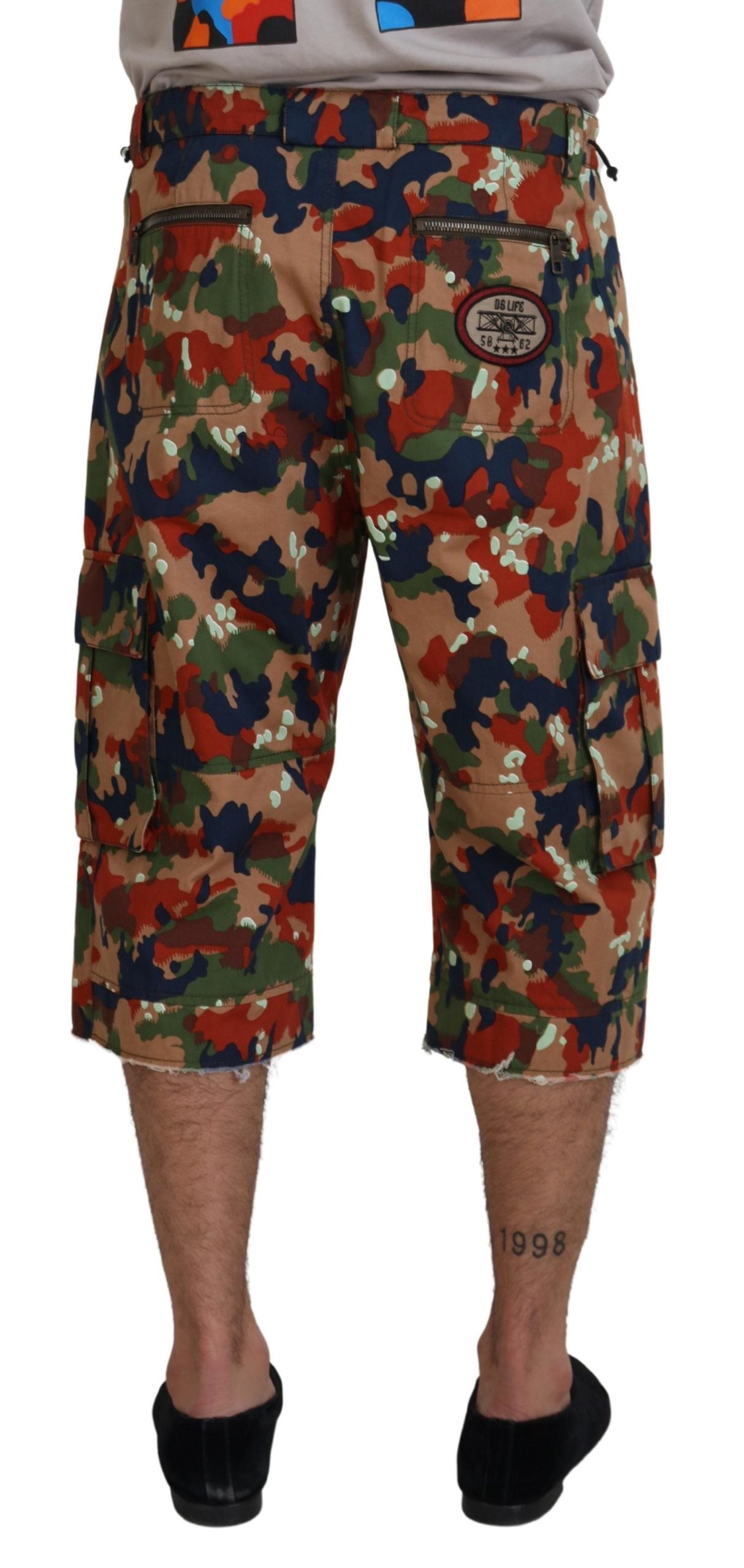 Mehrfarbige Cargo-Shorts des italienischen Designers Dolce & Gabbana