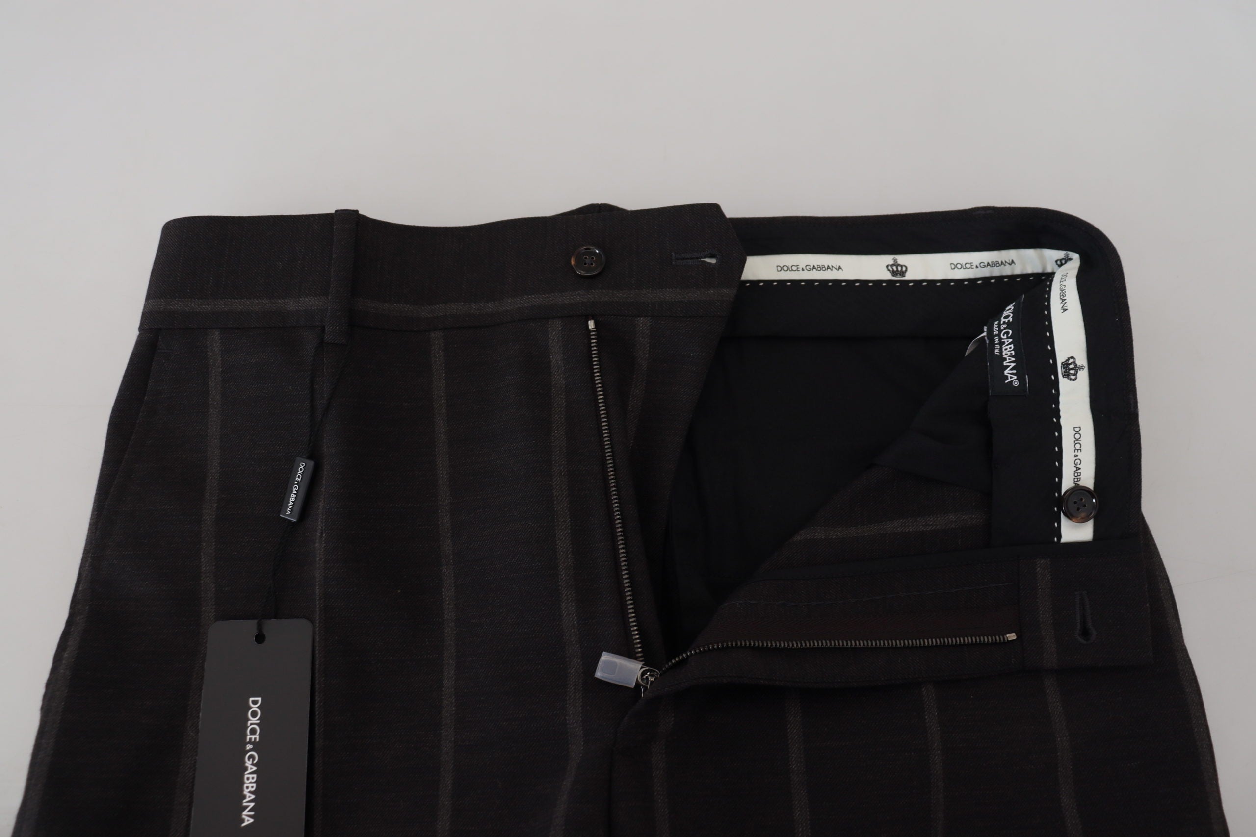 Dolce & Gabbana Elegante schwarz gestreifte Chinohose