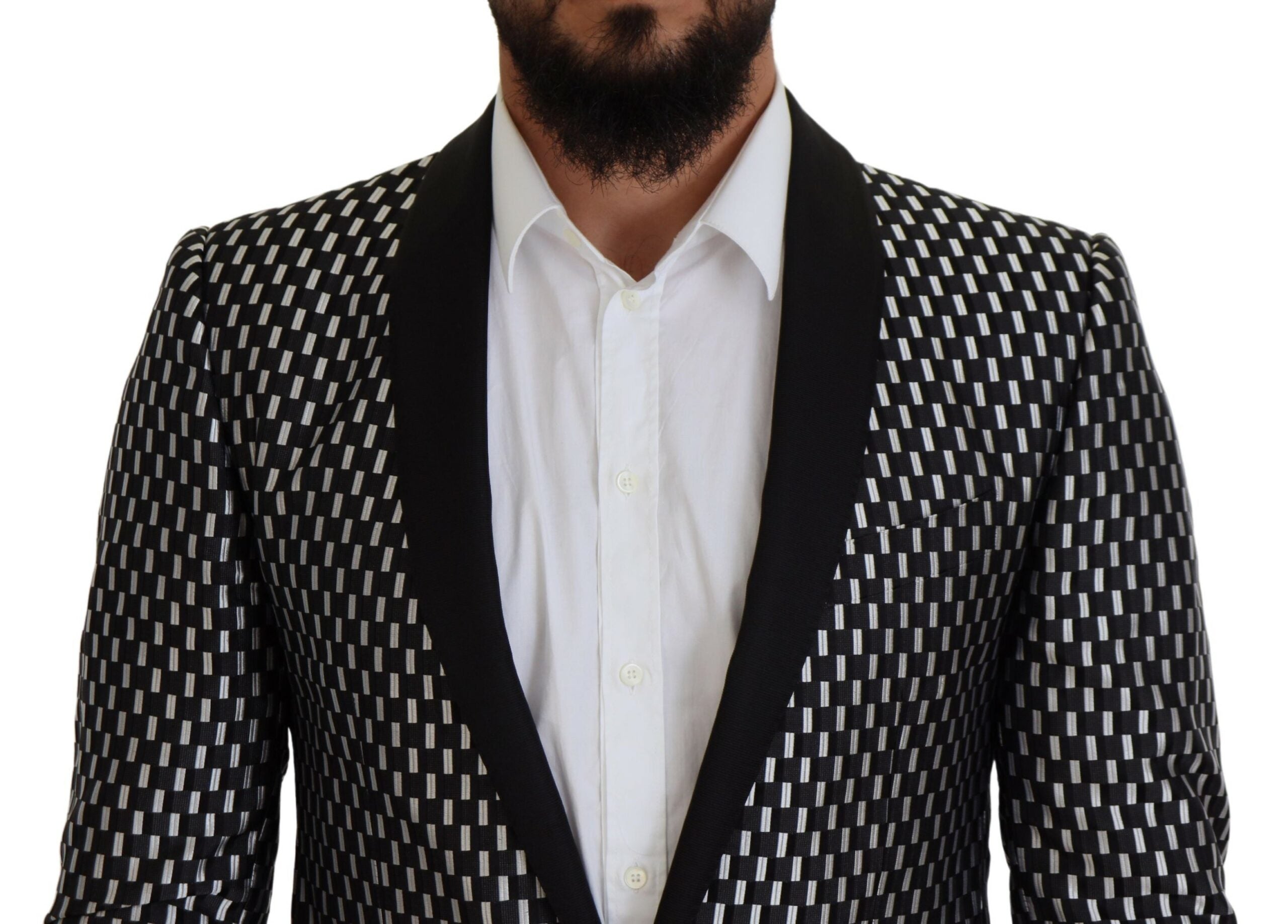 Dolce & Gabbana Eleganter Slim Fit-Anzug aus schwarzer Seidenmischung