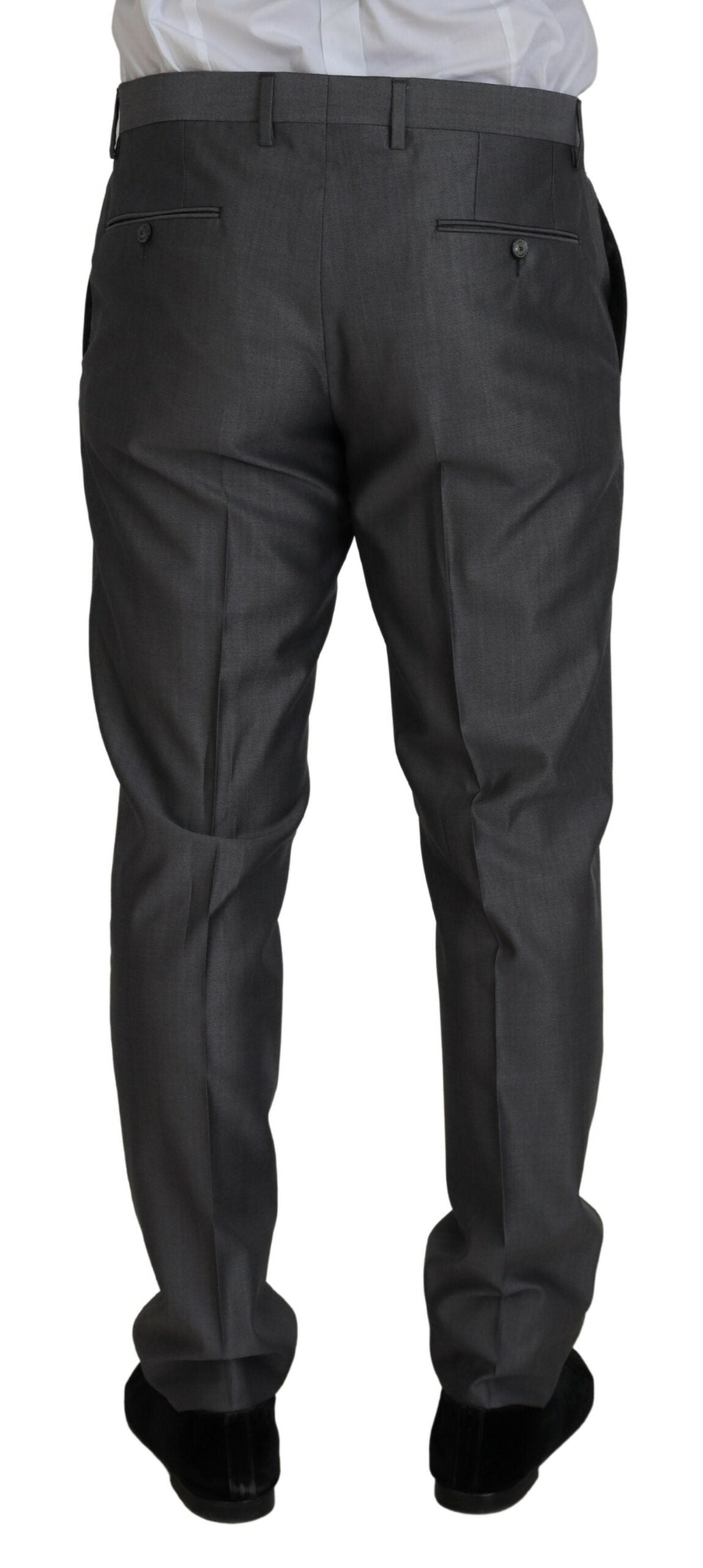 Costum elegant Dolce & Gabbana gri argintiu Sicilia