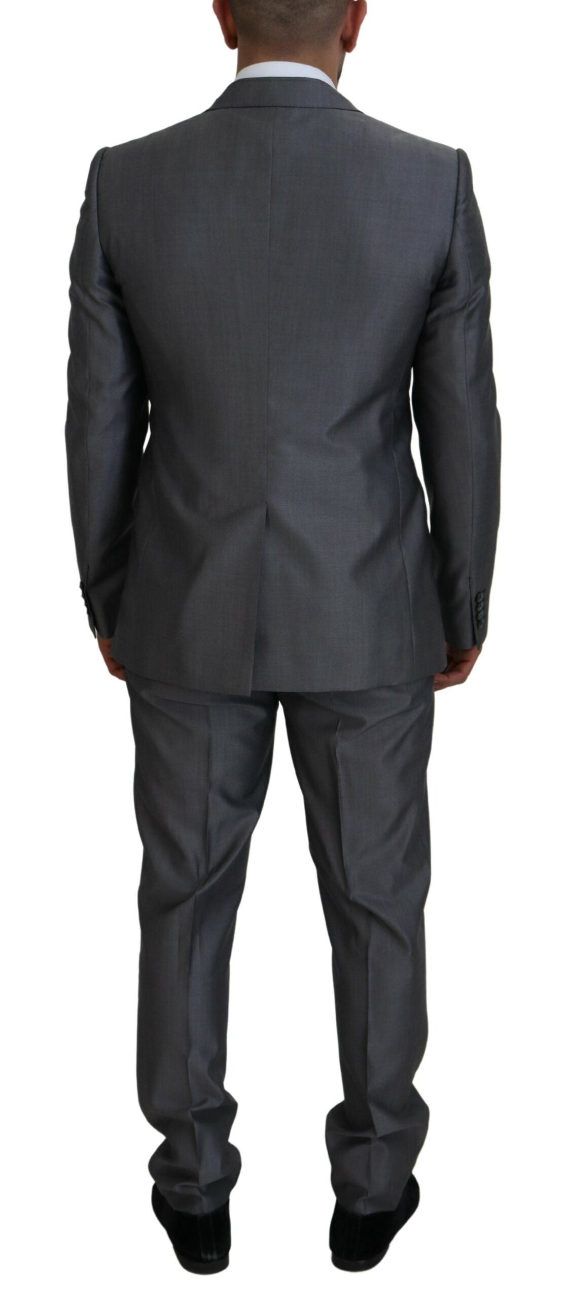 Costum elegant Dolce & Gabbana gri argintiu Sicilia
