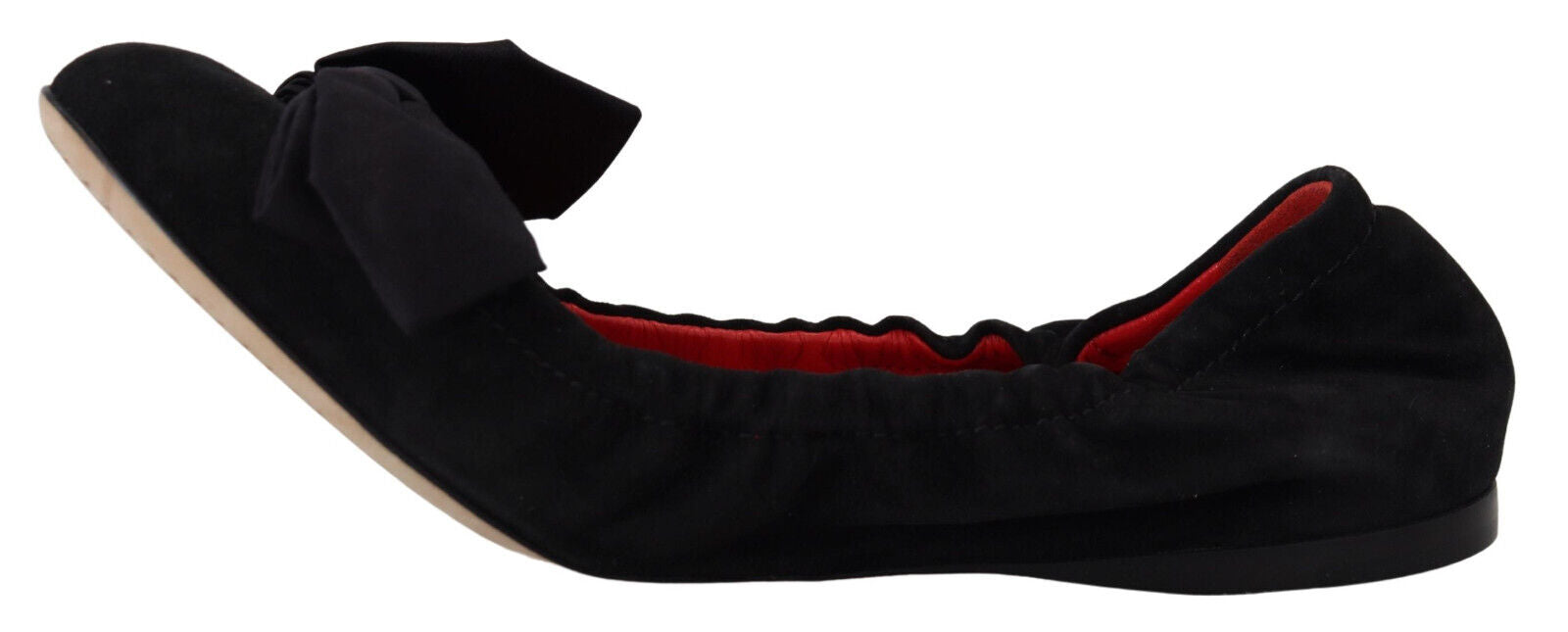 Dolce & Gabbana Elegante Ballerinas aus schwarzem Wildleder