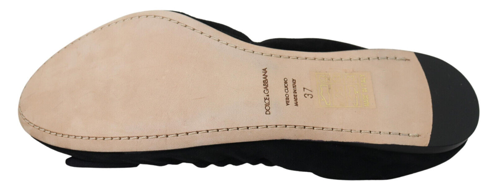 Dolce & Gabbana Elegante Ballerinas aus schwarzem Wildleder