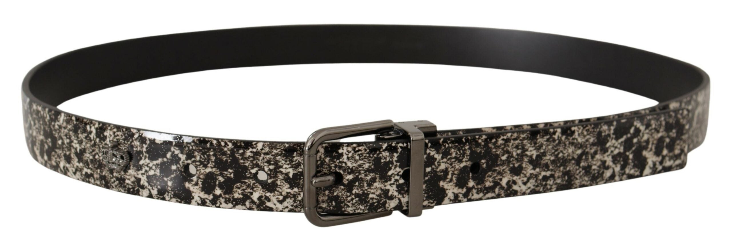 Dolce & Gabbana Eleganter Ledergürtel mit Marmor-Print