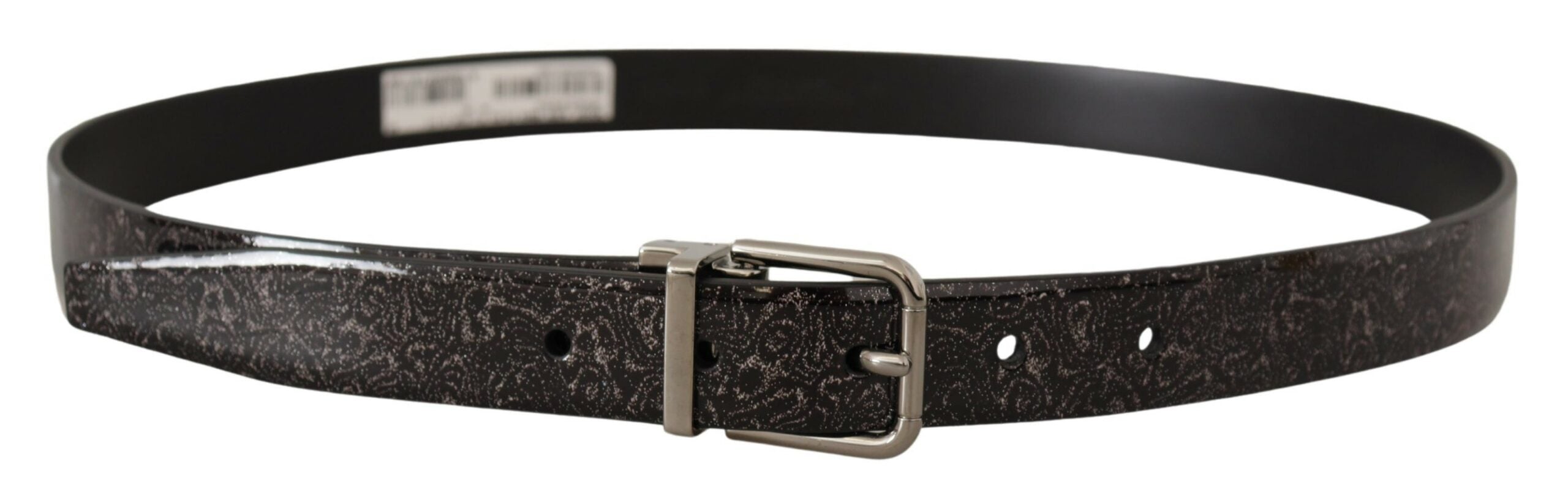 Curea elegantă din piele grograin Dolce & Gabbana cu cataramă metalică