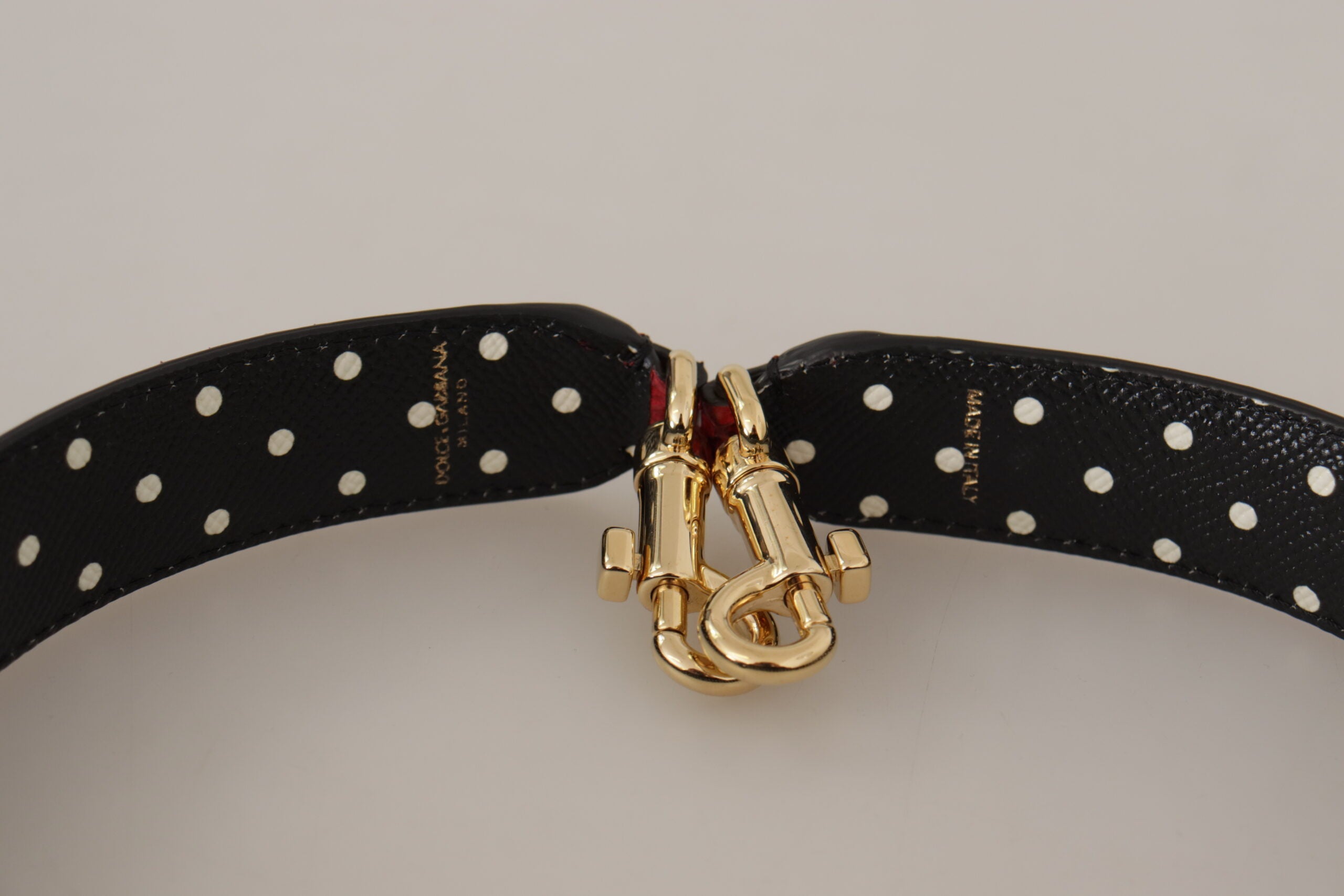 Curea de umăr elegantă din piele roșie de piton Dolce & Gabbana