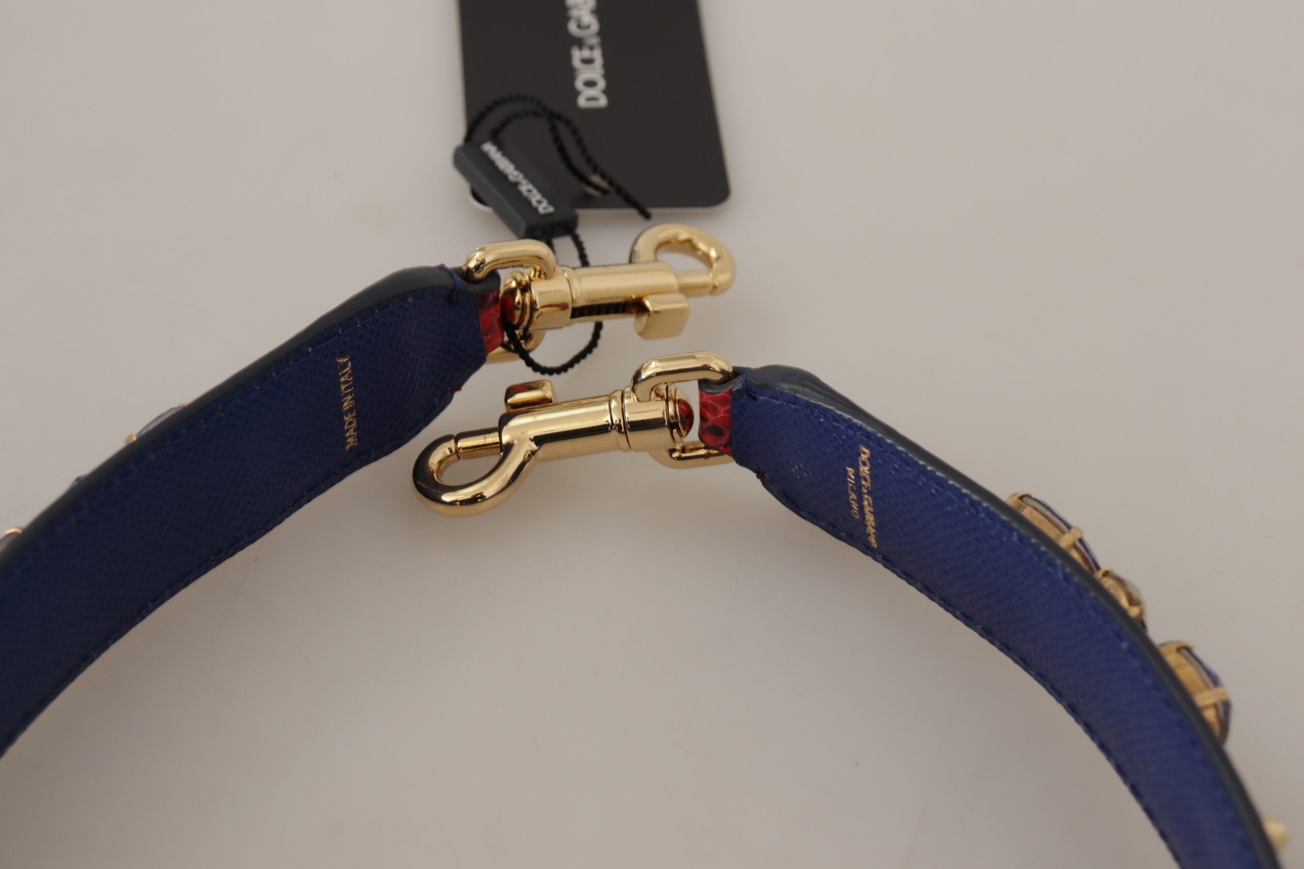 Geantă de mână Dolce & Gabbana elegantă, din piele roșie de piton