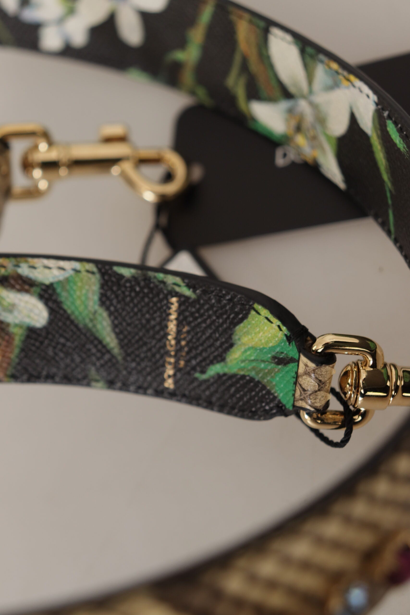 Curea de umăr elegantă din piele bej piton Dolce & Gabbana