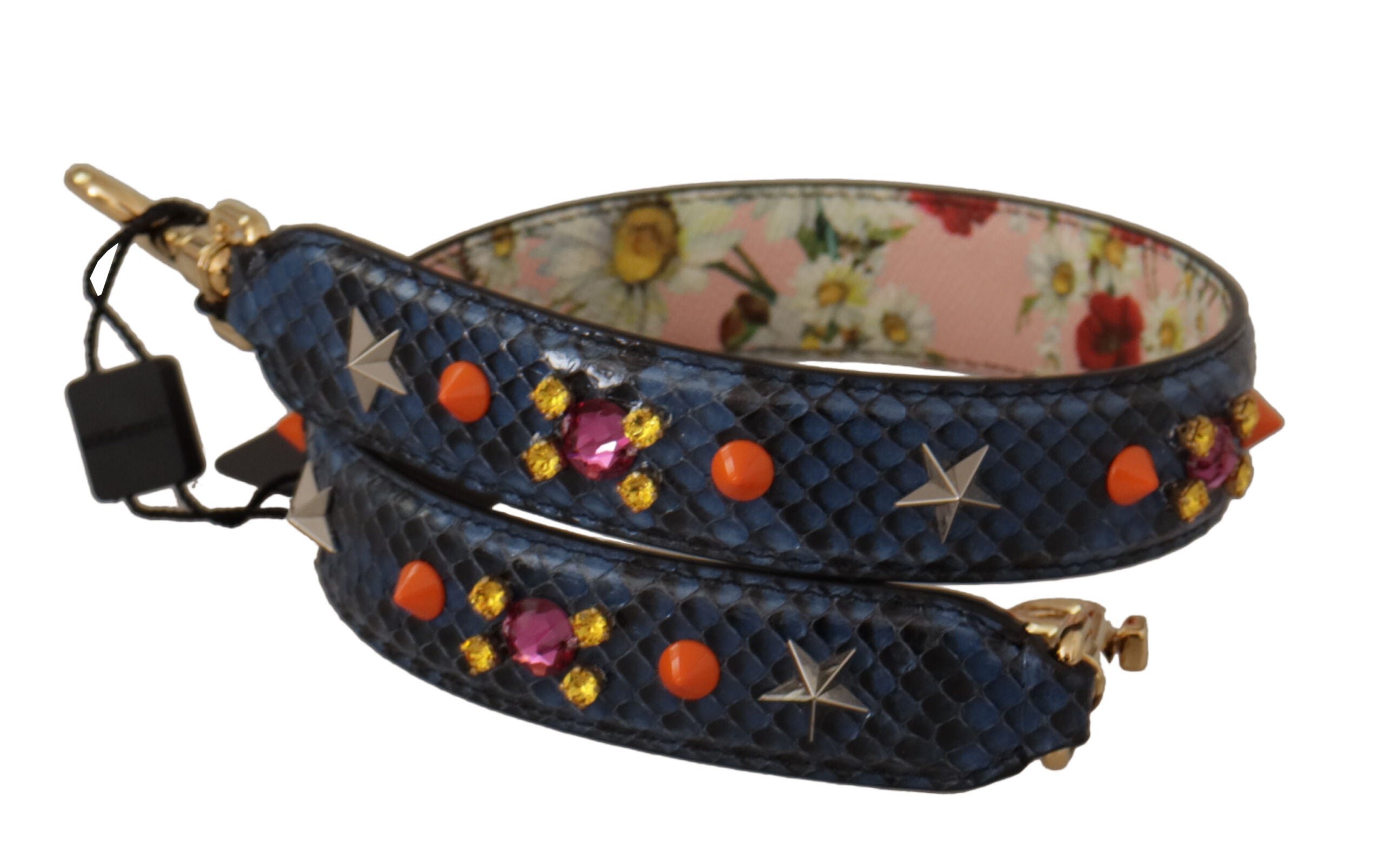 Geantă Dolce & Gabbana elegantă din piele albastră de piton