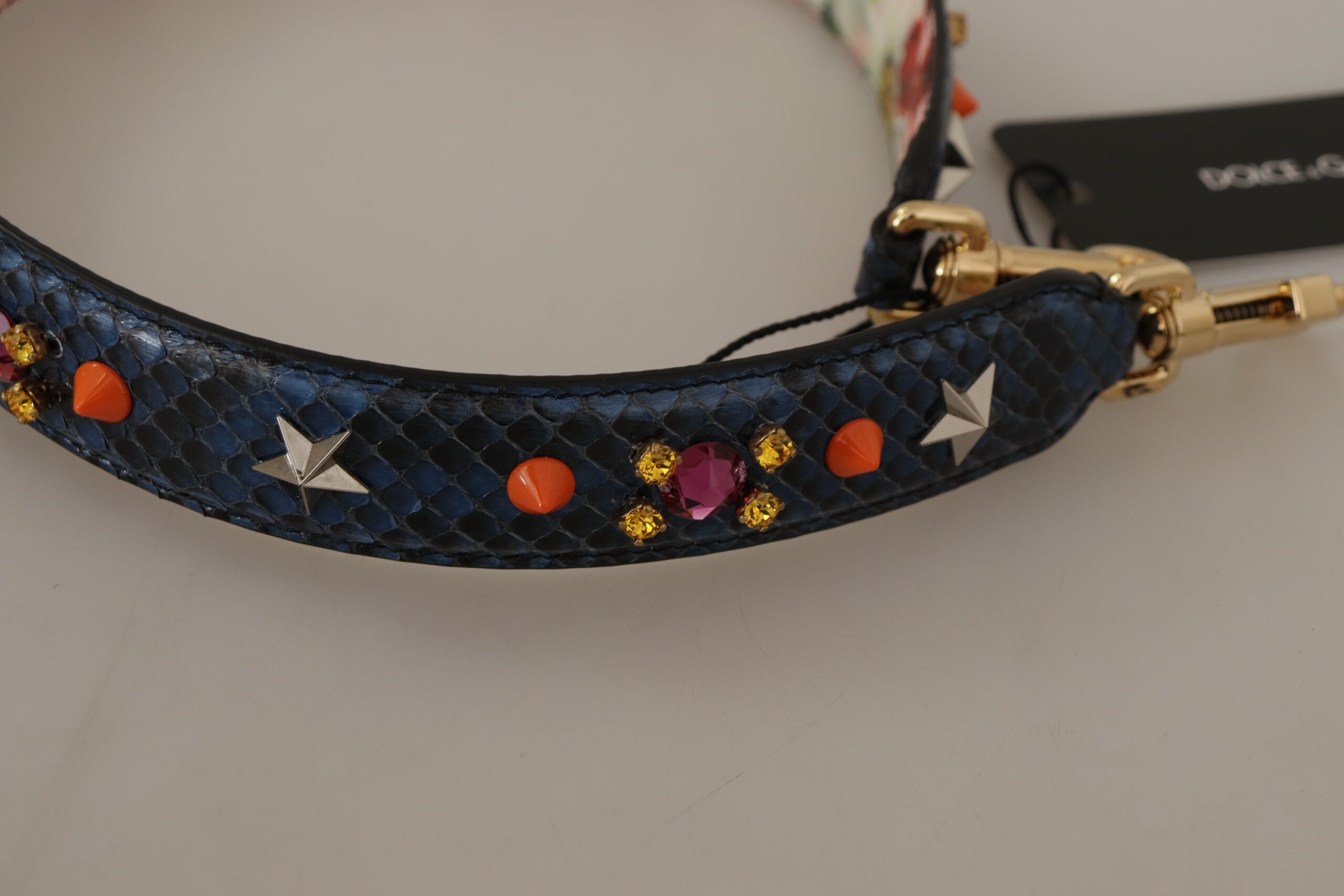 Geantă Dolce & Gabbana elegantă din piele albastră de piton