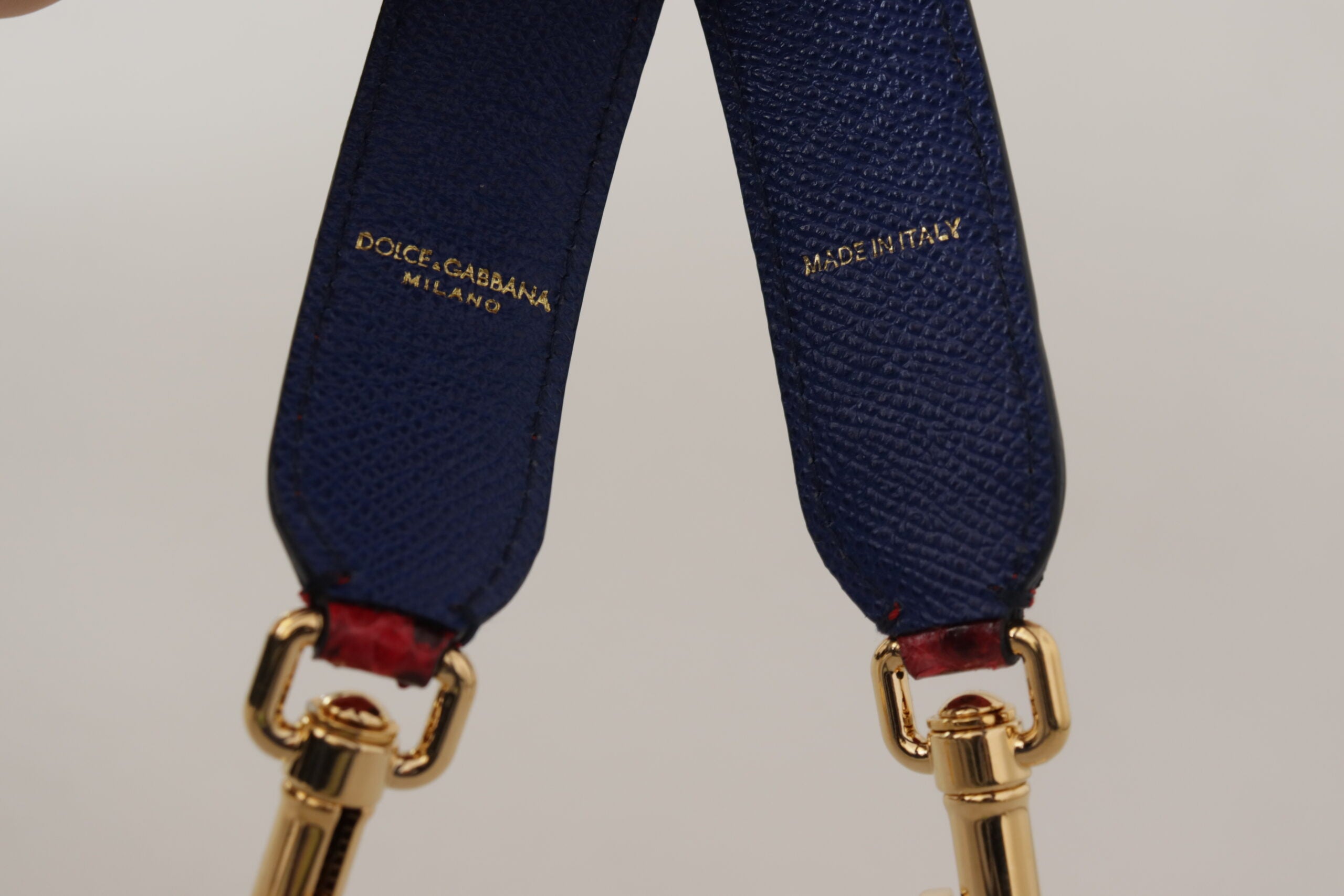 Curea de umăr Dolce & Gabbana Chic din piele roșie de piton