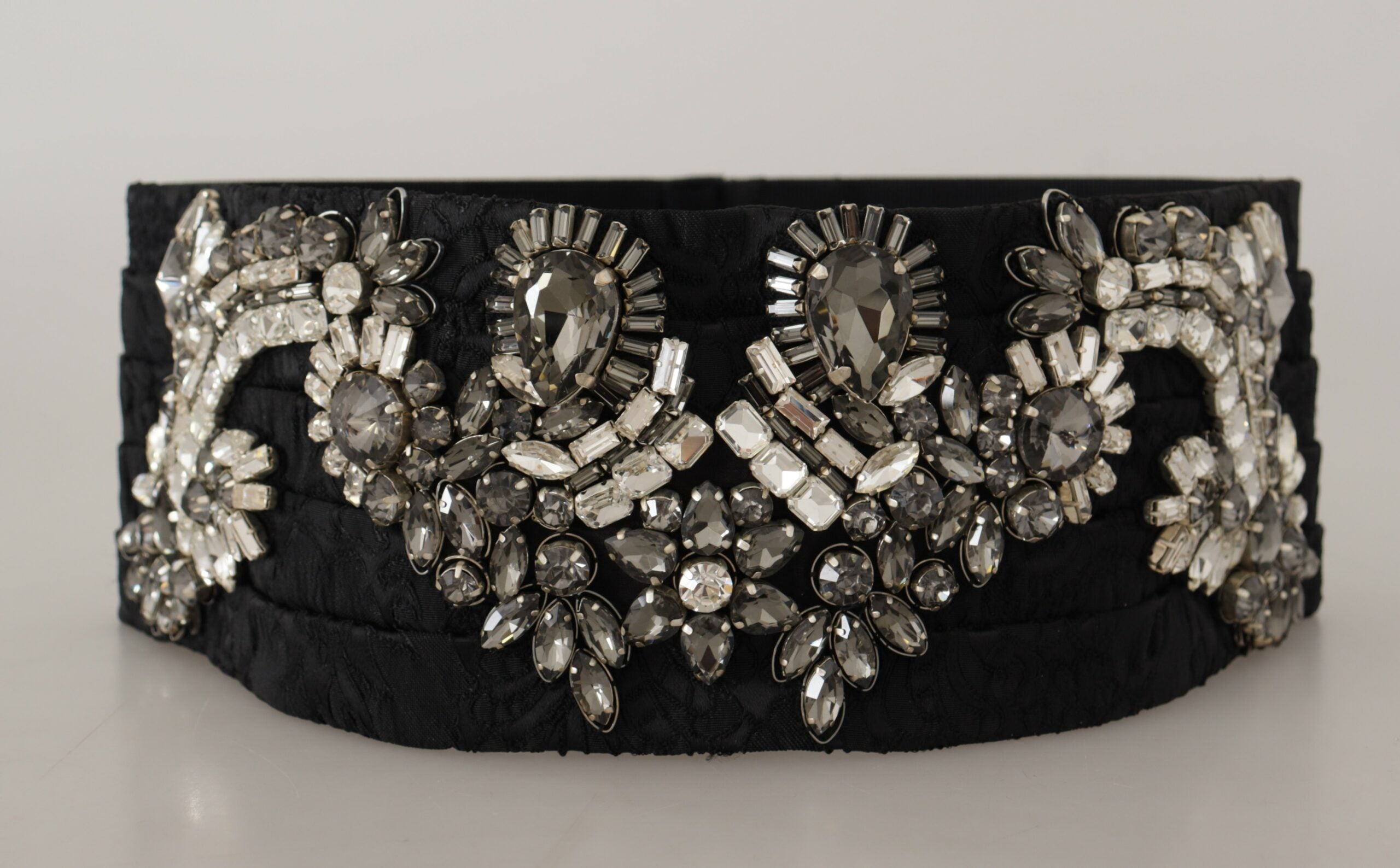 Dolce & Gabbana Eleganter strassverzierter Seidengürtel