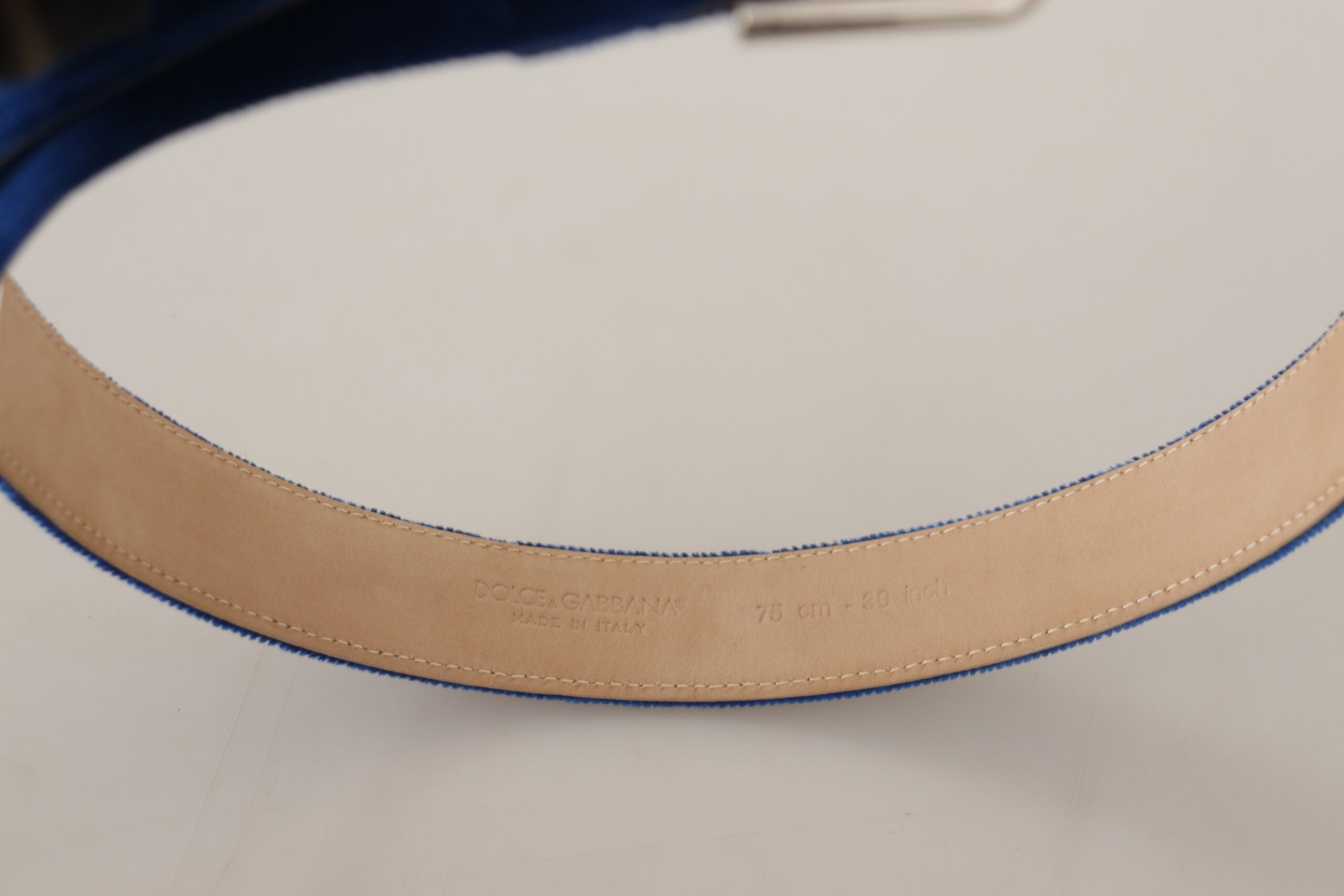 Dolce & Gabbana Eleganter Samtgürtel mit Metalllogo