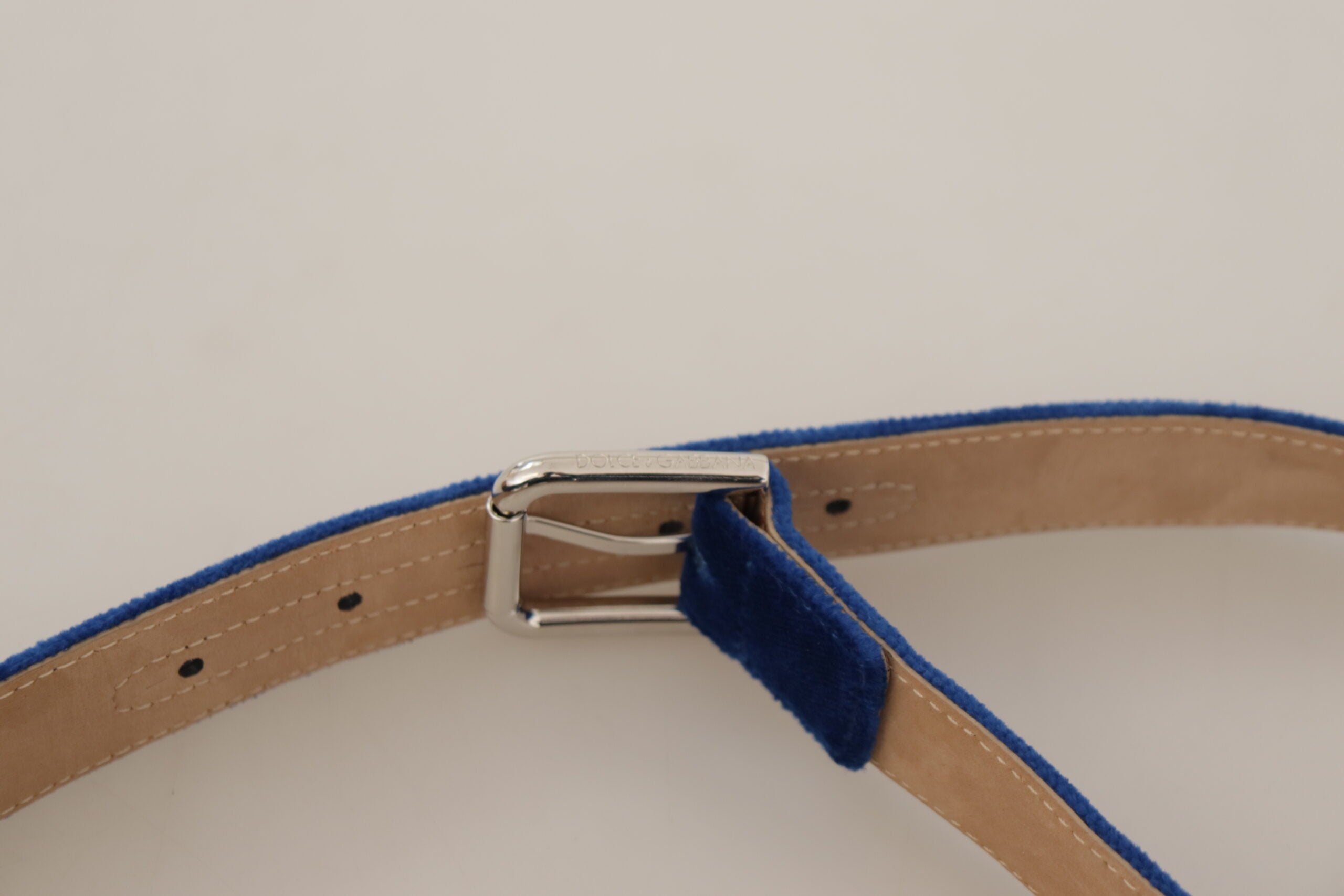 Dolce & Gabbana Eleganter Samtgürtel mit Metalllogo