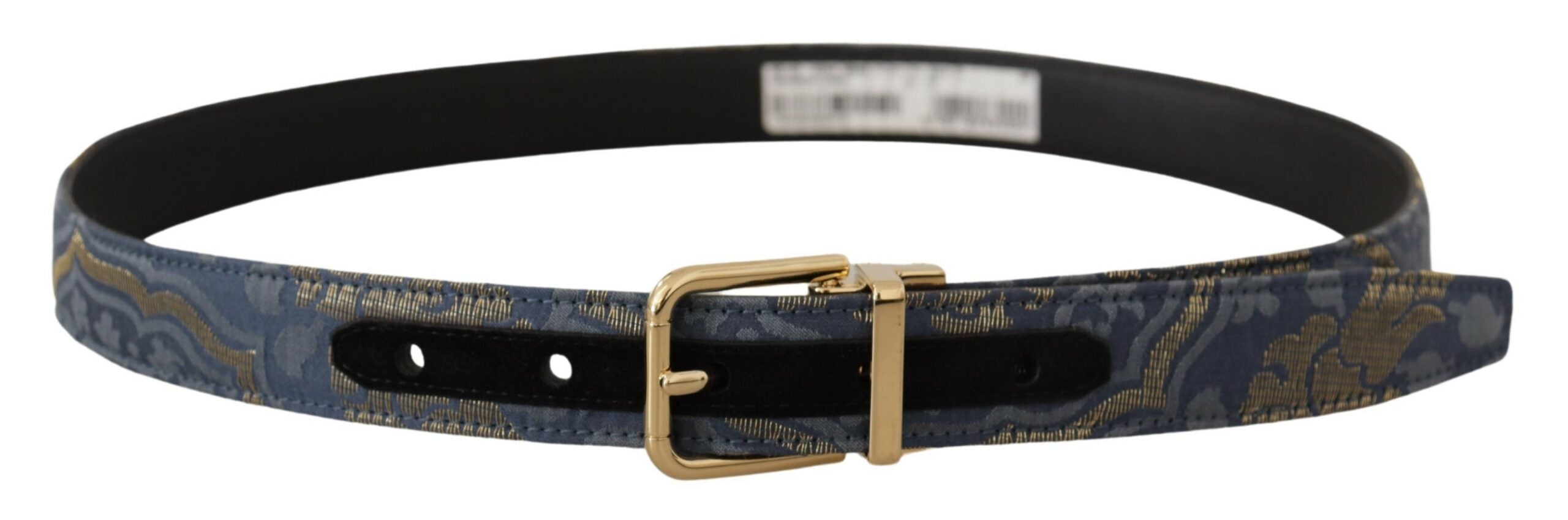 Dolce & Gabbana Eleganter marineblauer Ledergürtel
