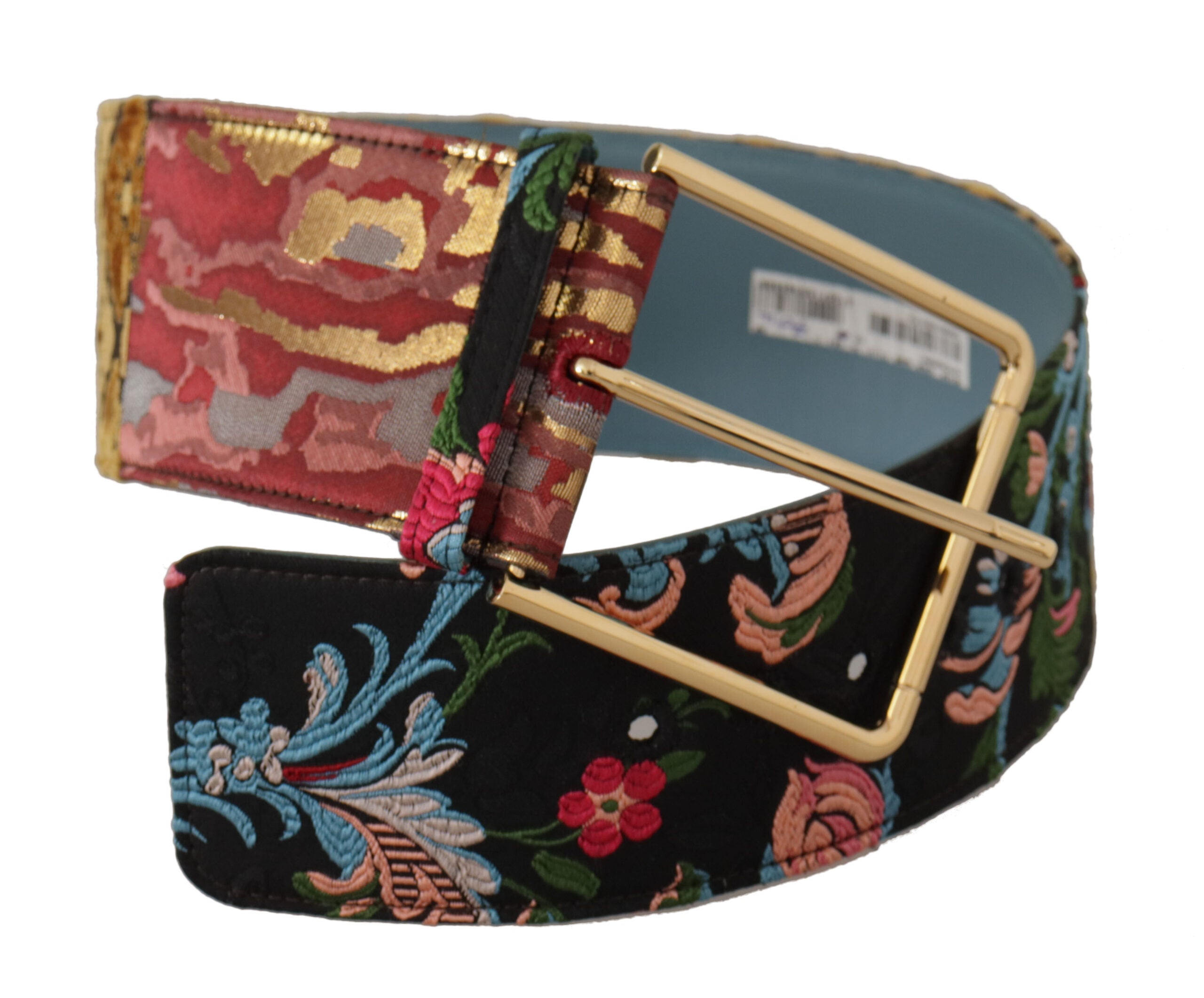 Curea din piele Dolce & Gabbana din pânză multicoloră