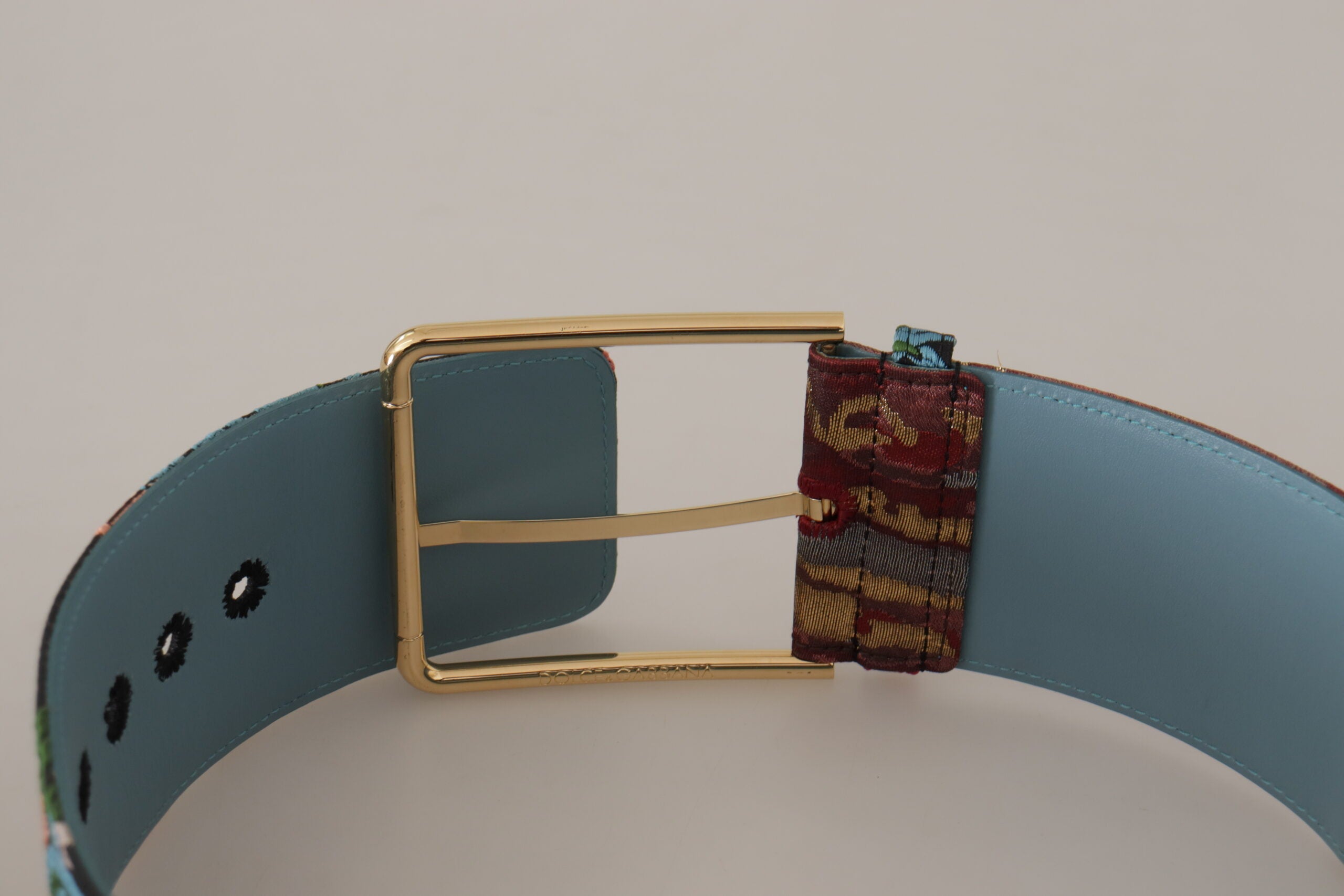 Curea din piele Dolce & Gabbana din pânză multicoloră