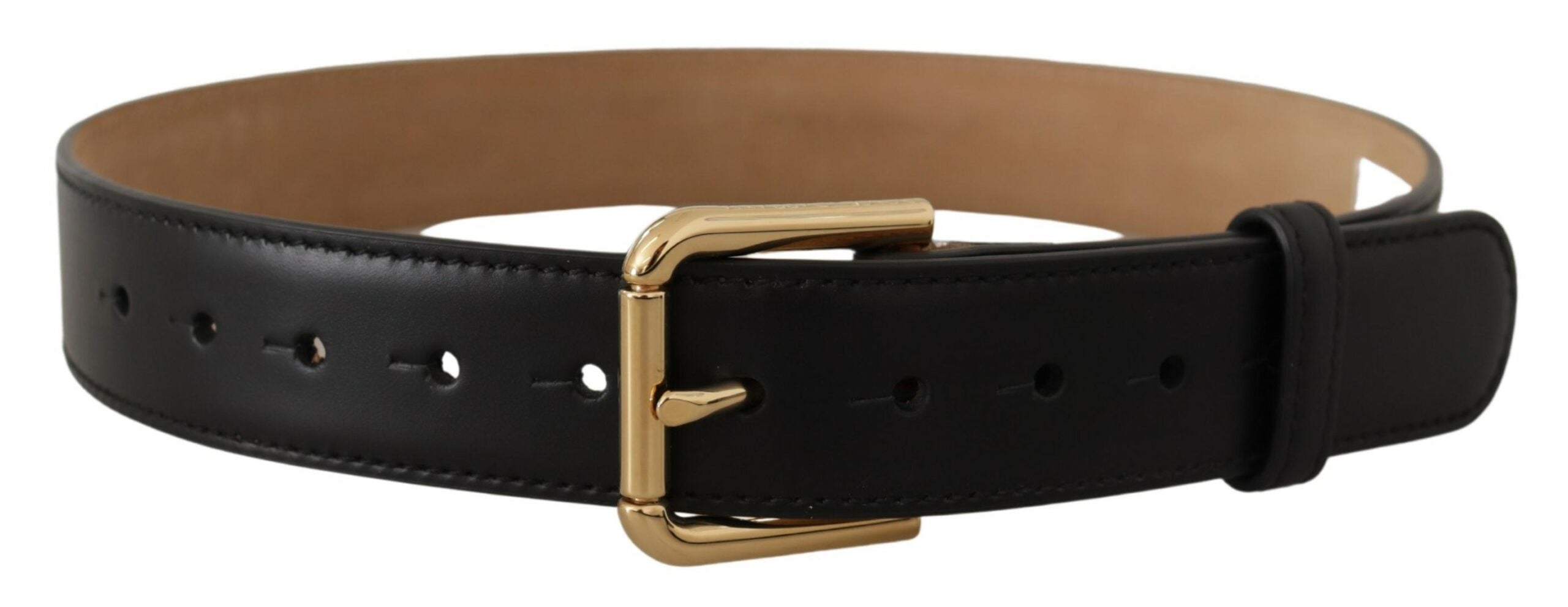 Dolce & Gabbana Eleganter Ledergürtel mit Logo-Schnalle
