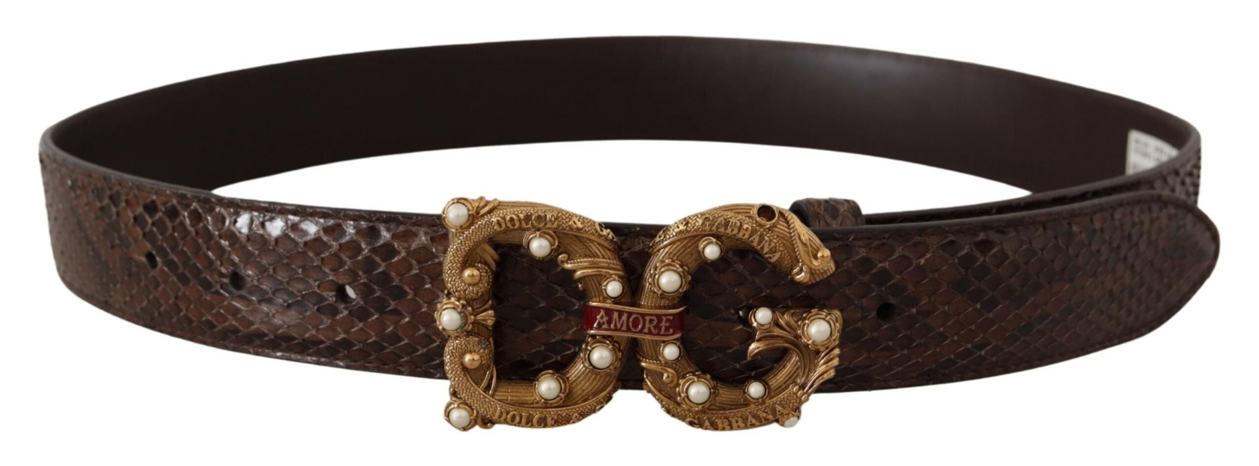 Dolce & Gabbana Eleganter Gürtel aus Schlangenleder