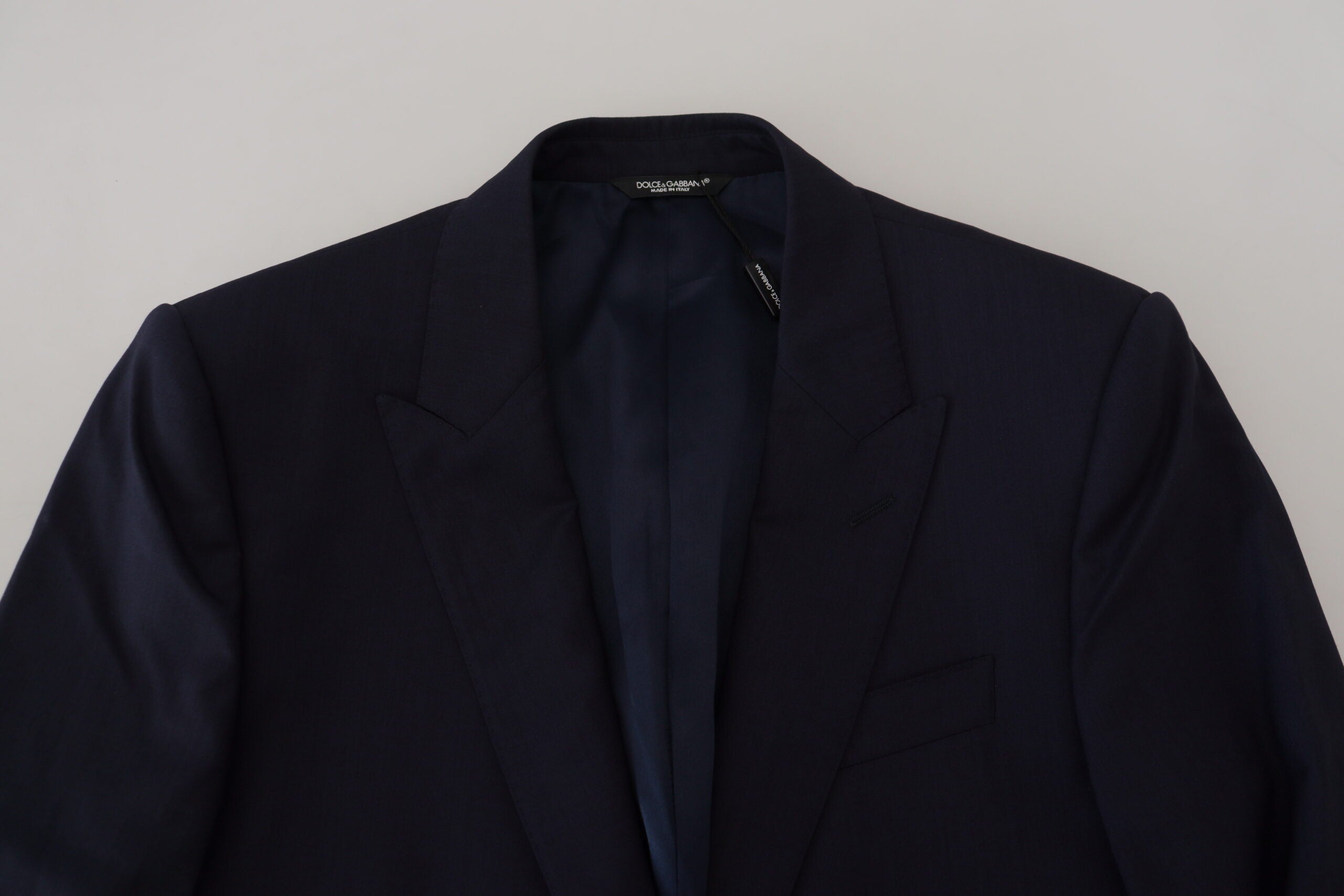 Sacou elegant din lână și mătase albastră Dolce & Gabbana
