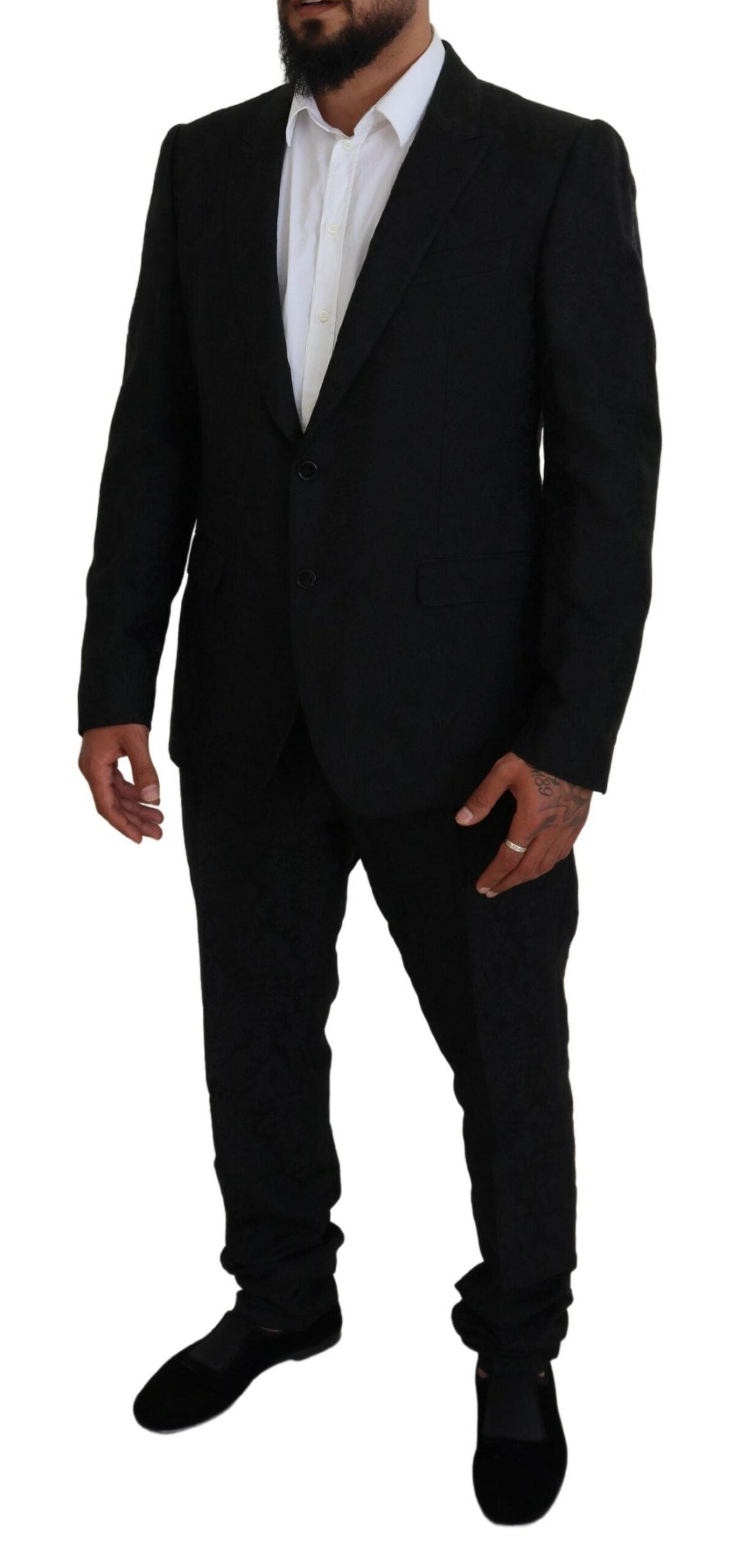 Dolce & Gabbana – Schwarzer Martini-Designeranzug im Slim Fit