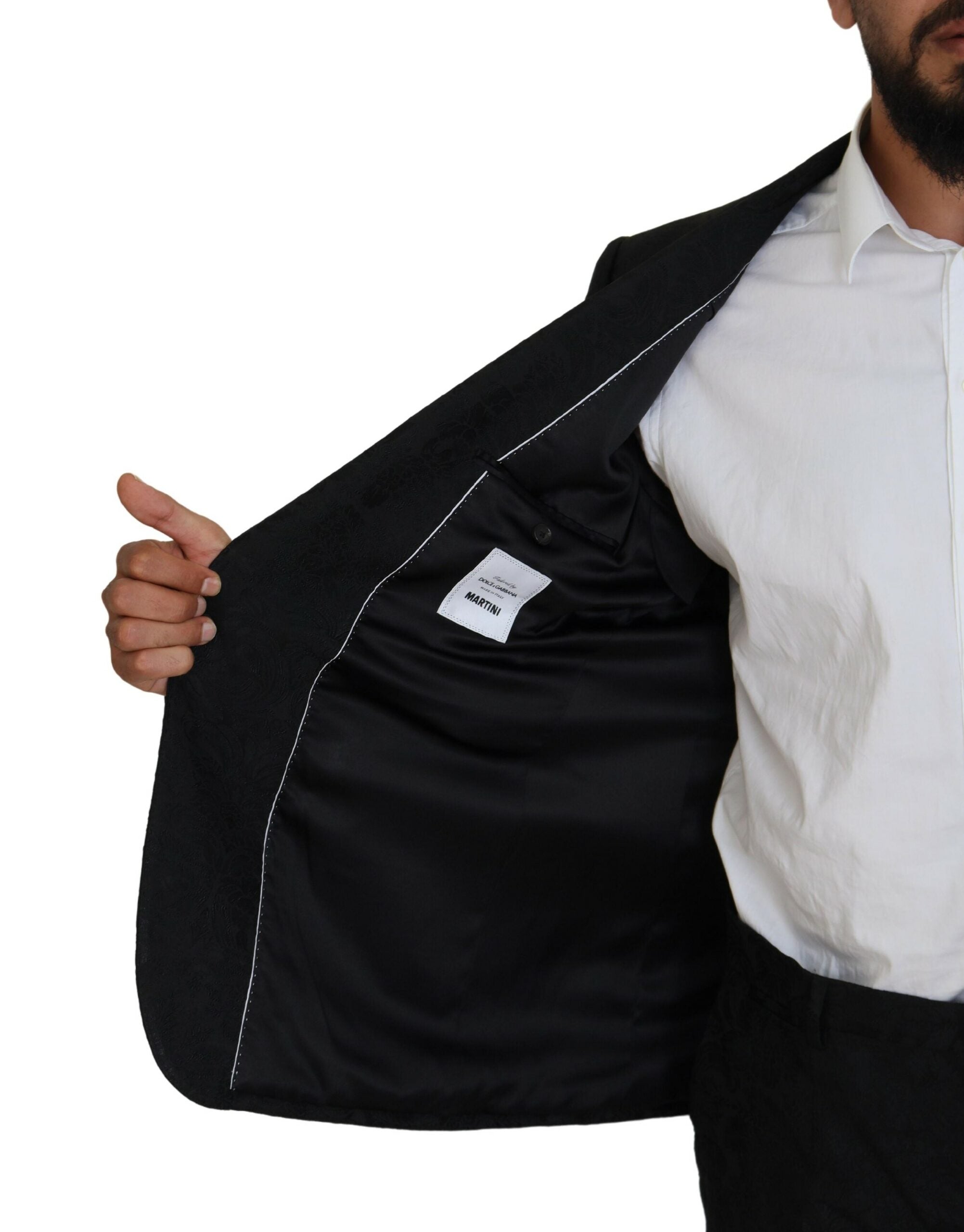 Dolce & Gabbana – Schwarzer Martini-Designeranzug im Slim Fit
