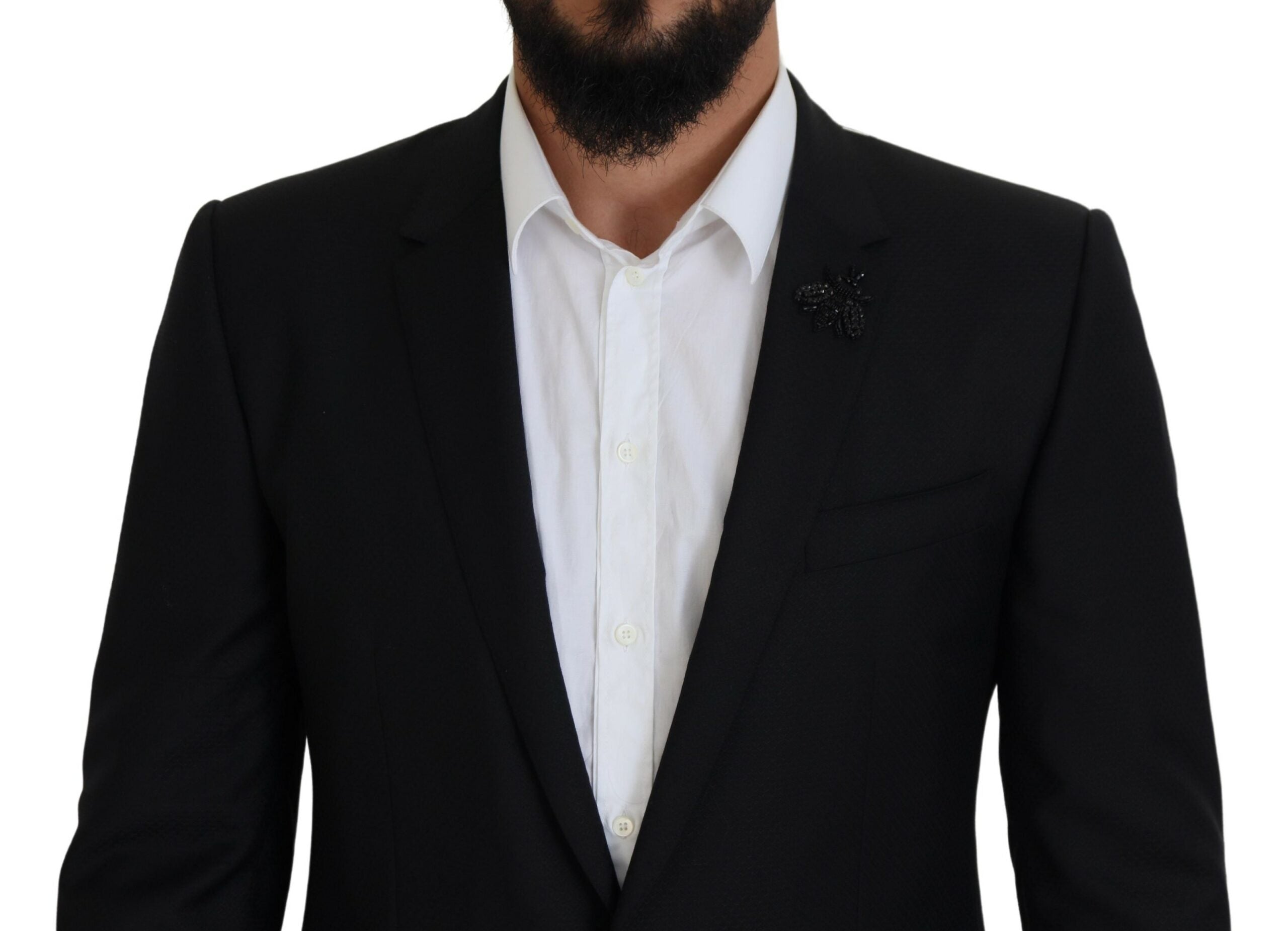 Dolce & Gabbana – Eleganter schwarzer zweiteiliger Martini-Anzug aus Wolle