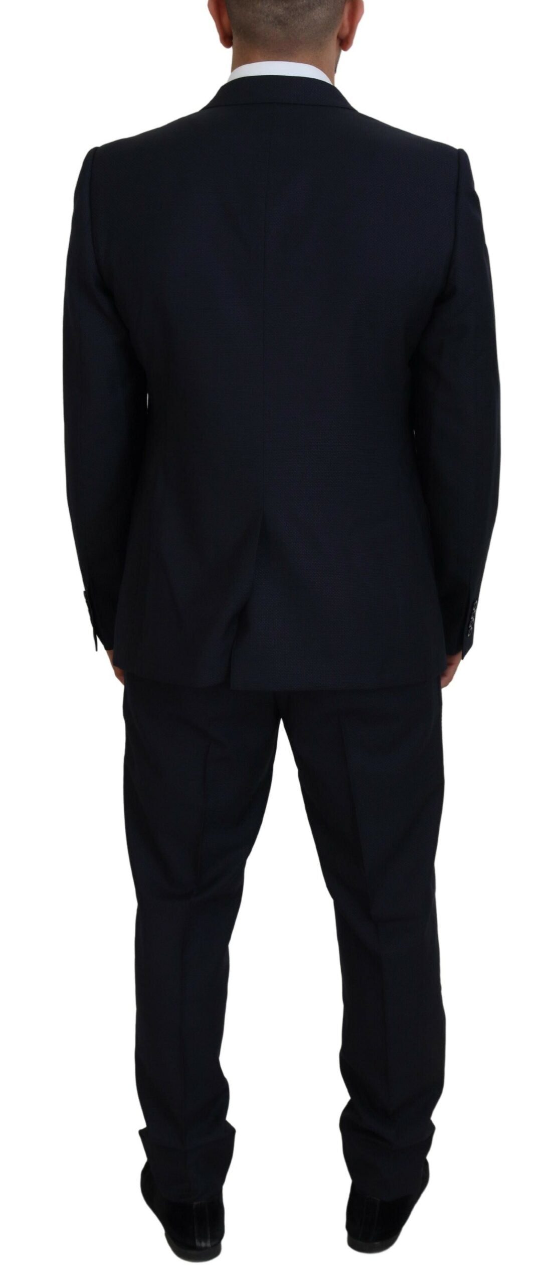 Dolce & Gabbana Eleganter blauer Martini-Anzug aus Woll-Seiden-Mischung