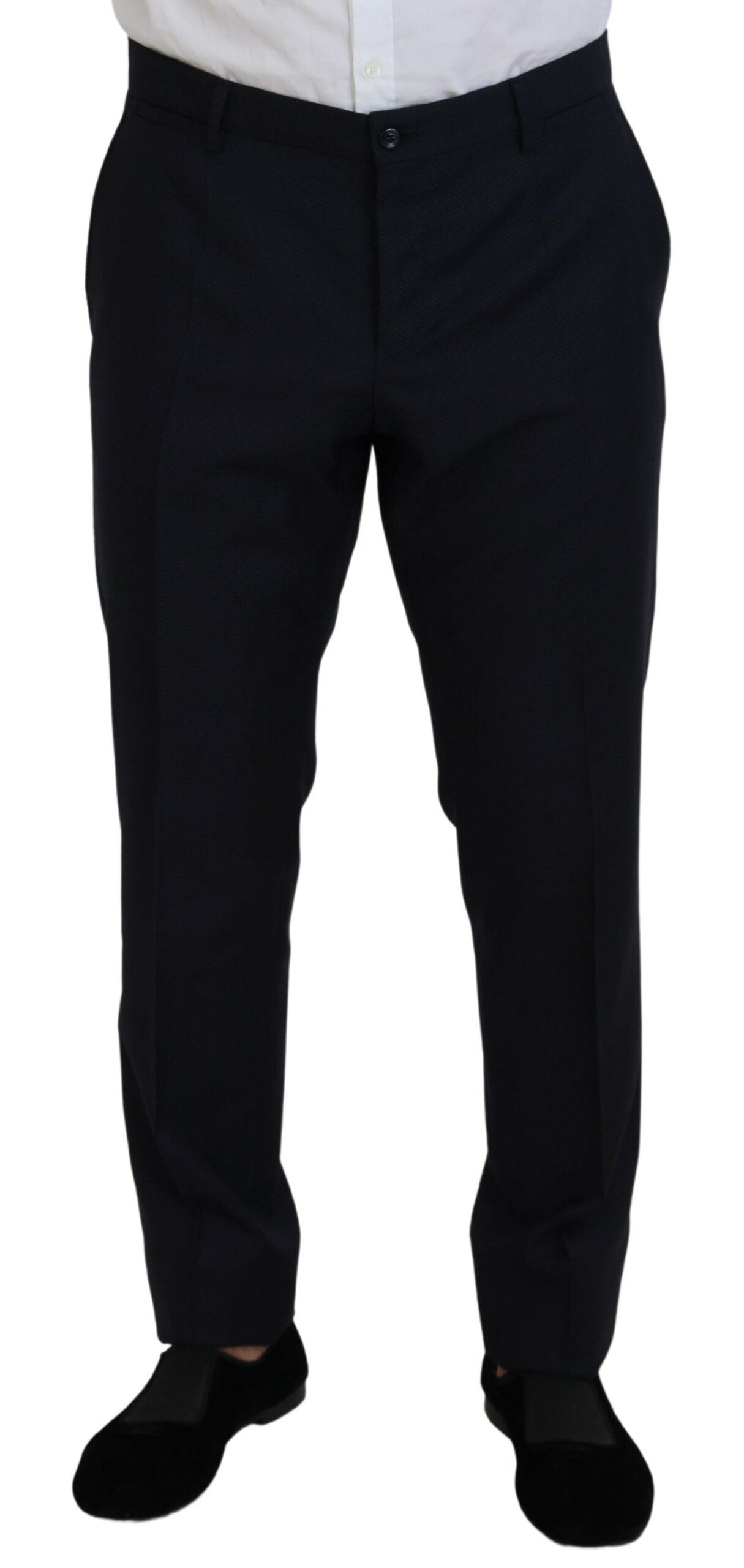 Dolce & Gabbana Eleganter blauer Martini-Anzug aus Woll-Seiden-Mischung