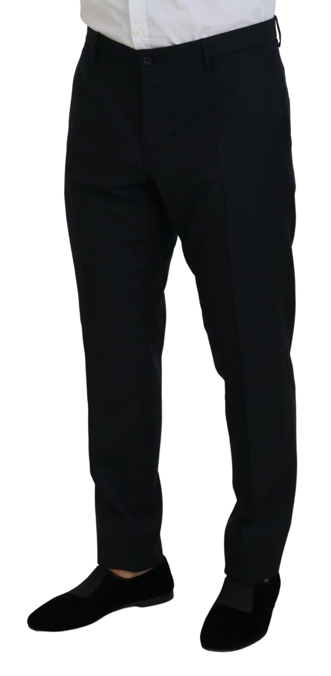 Dolce & Gabbana Eleganter blauer Martini-Anzug aus Woll-Seiden-Mischung