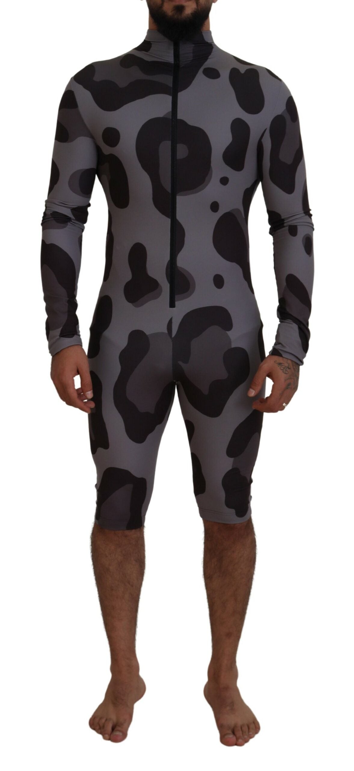Costum de baie Dolce & Gabbana Elite Grey cu model pentru bărbați