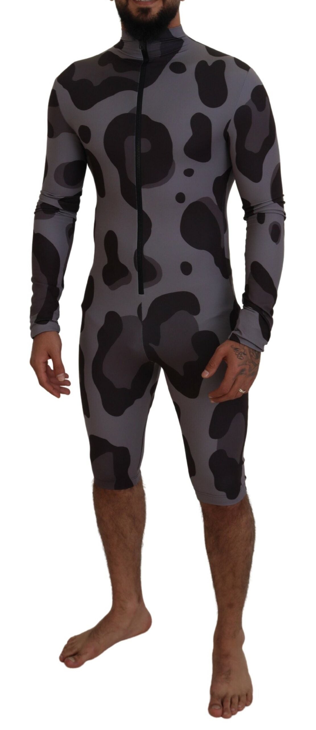 Costum de baie Dolce & Gabbana Elite Grey cu model pentru bărbați