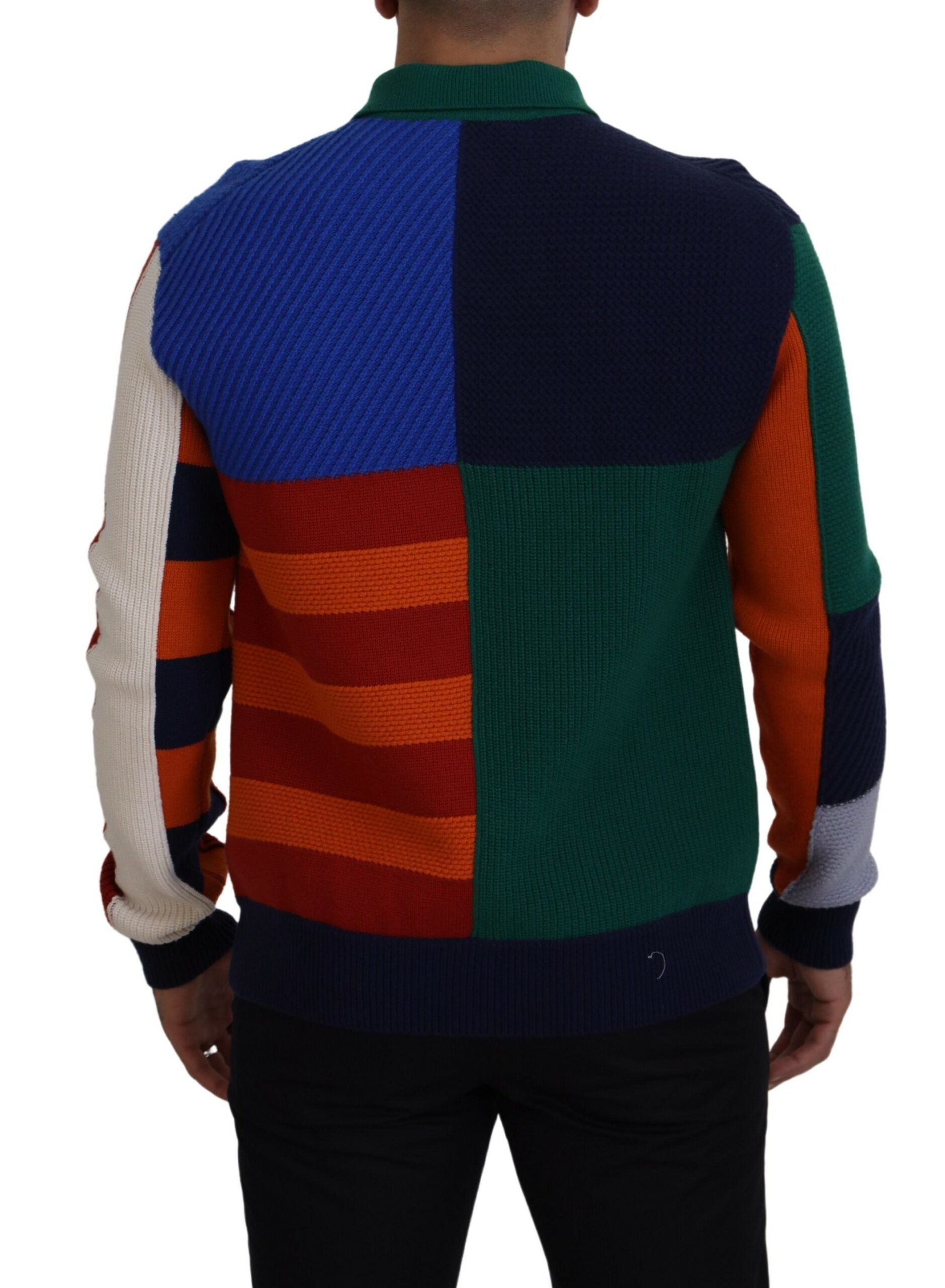 Pulover Dolce & Gabbana cu dungi multicolore