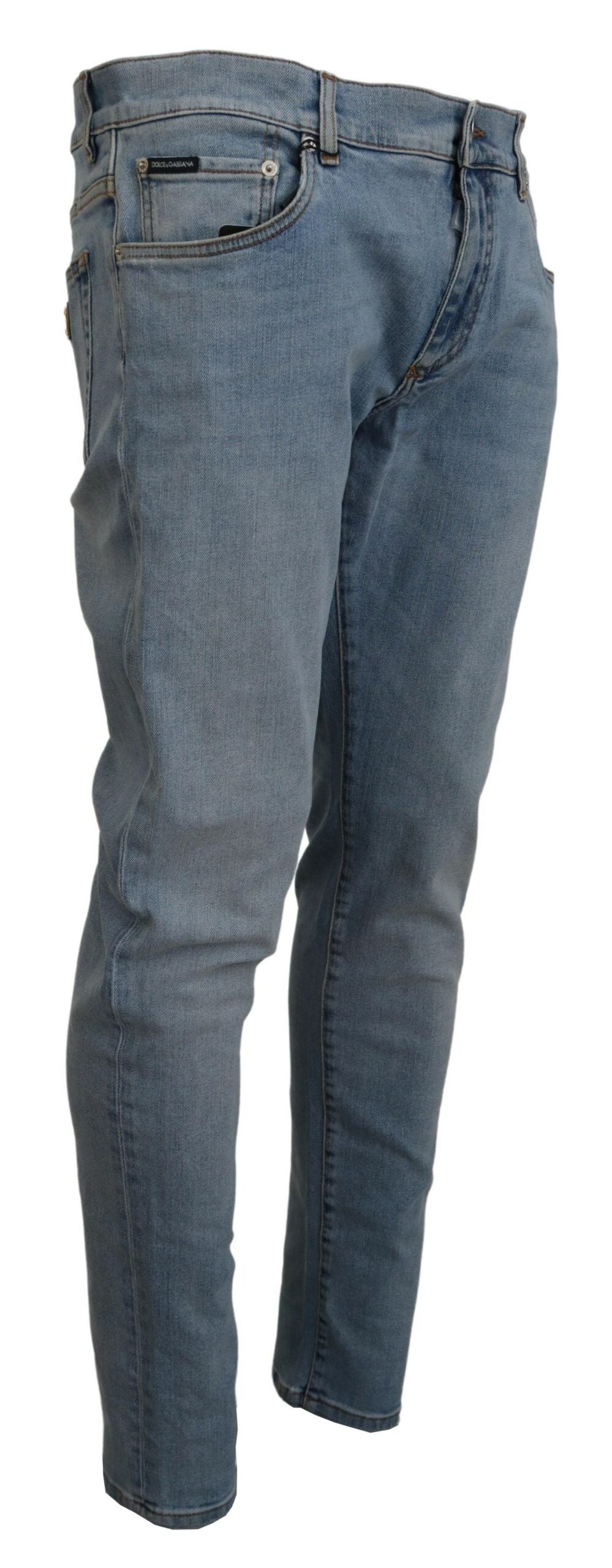 Dolce & Gabbana Elegante Slim Fit Hellblaue Jeanshose