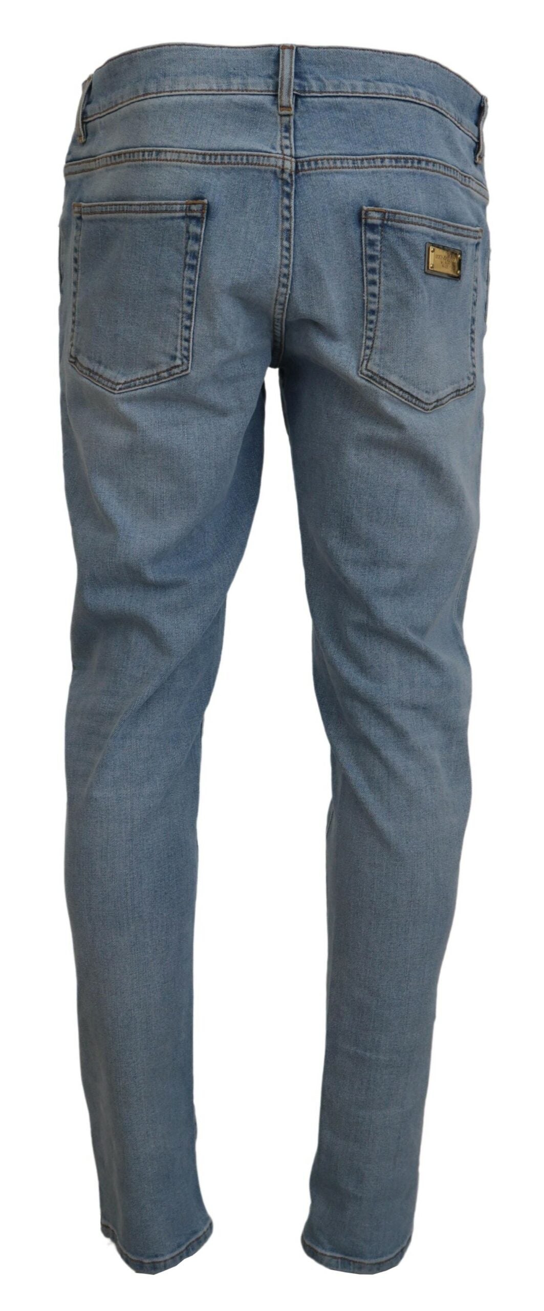 Dolce & Gabbana Elegante Slim Fit Hellblaue Jeanshose