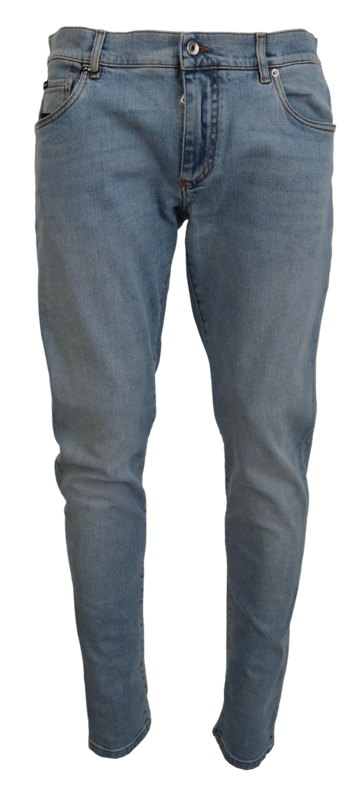 Dolce & Gabbana Elegante Slim Fit Hellblaue Jeanshose