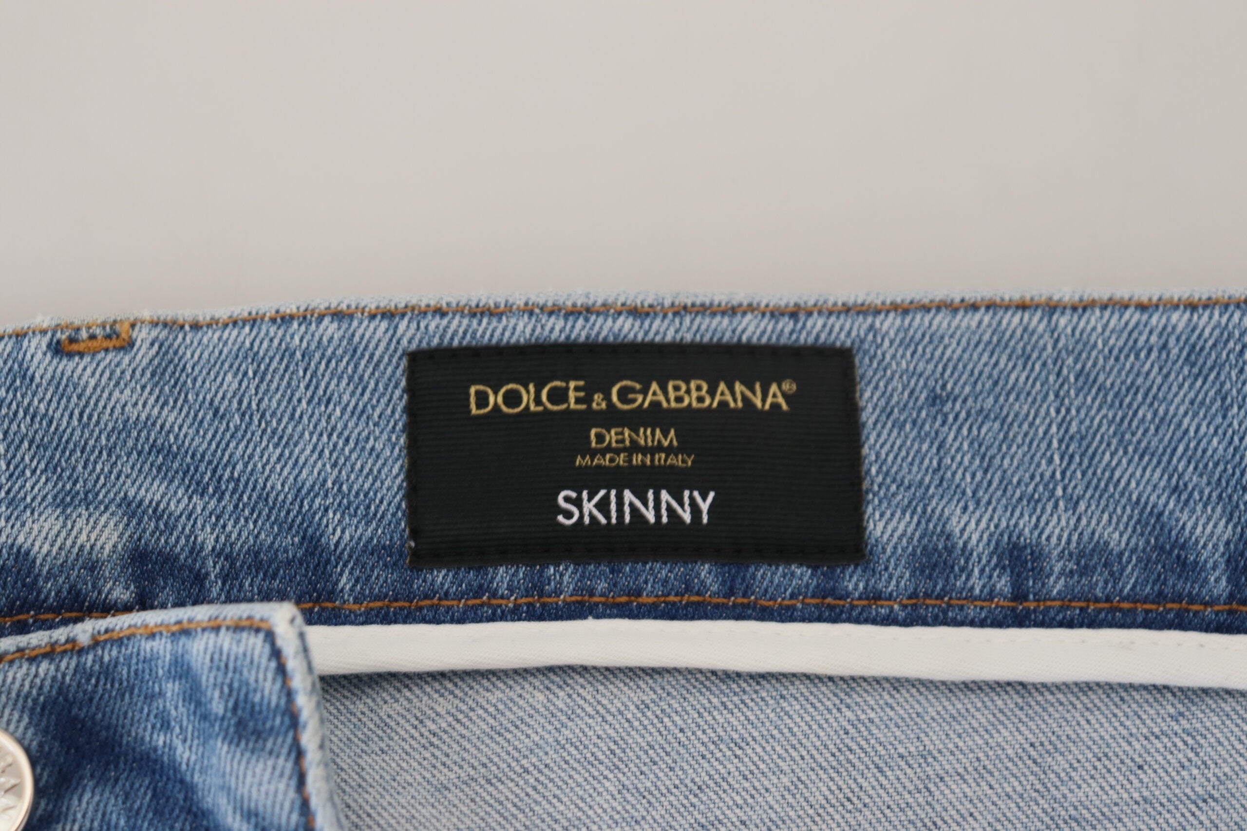 Dolce & Gabbana Elegante Slim Fit Hellblaue Jeanshose