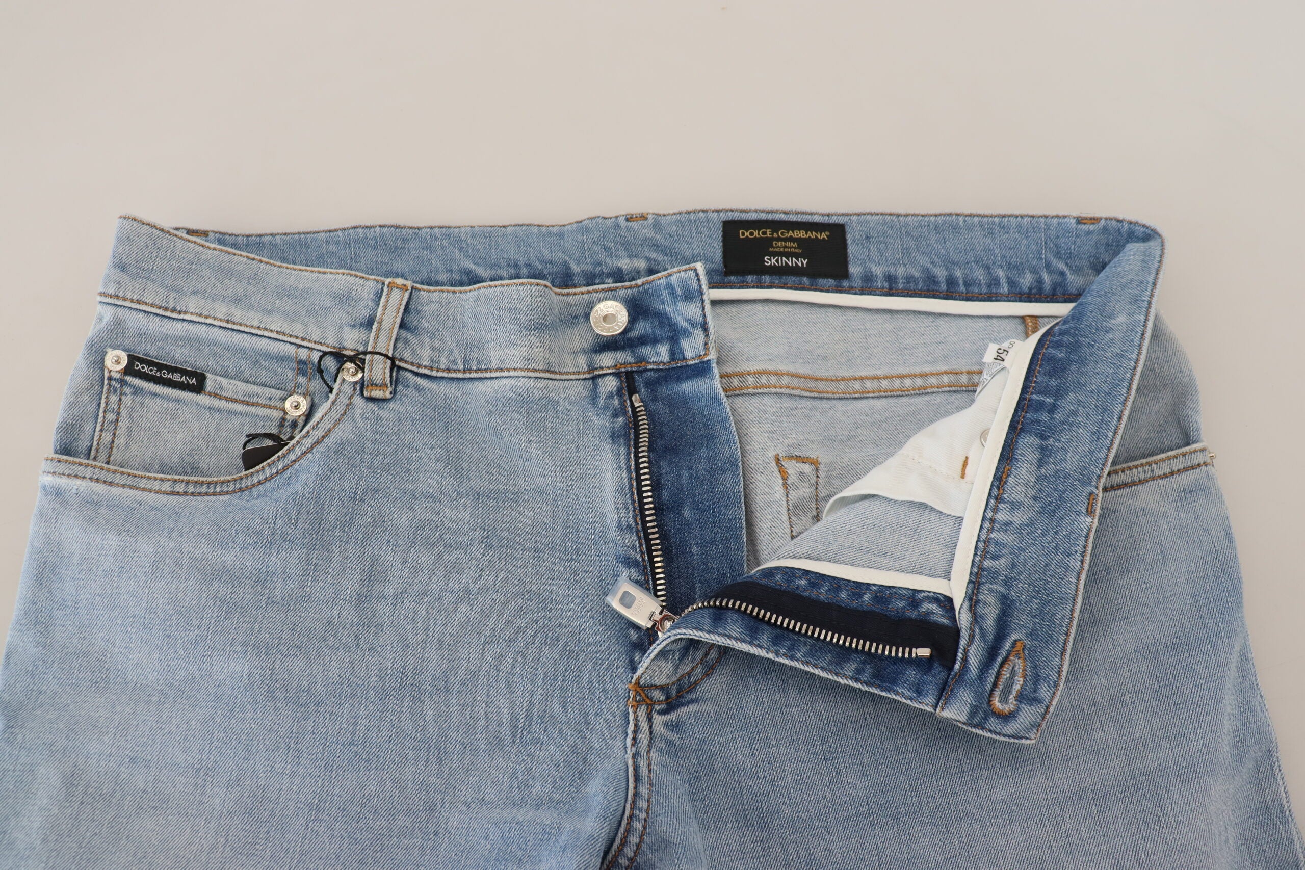 Dolce & Gabbana Elegante Slim Fit Hellblaue Jeanshose