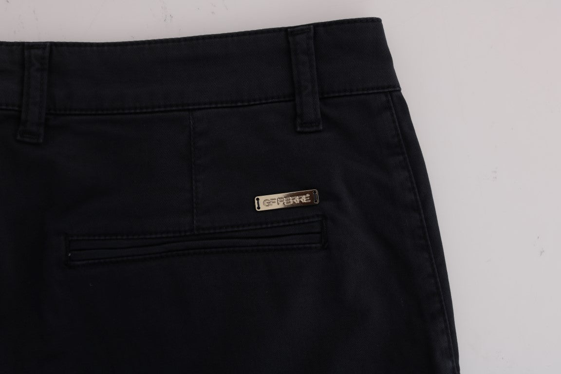 GF Ferre Chic Slim-Fit-Hose aus blauer Stretch-Baumwolle
