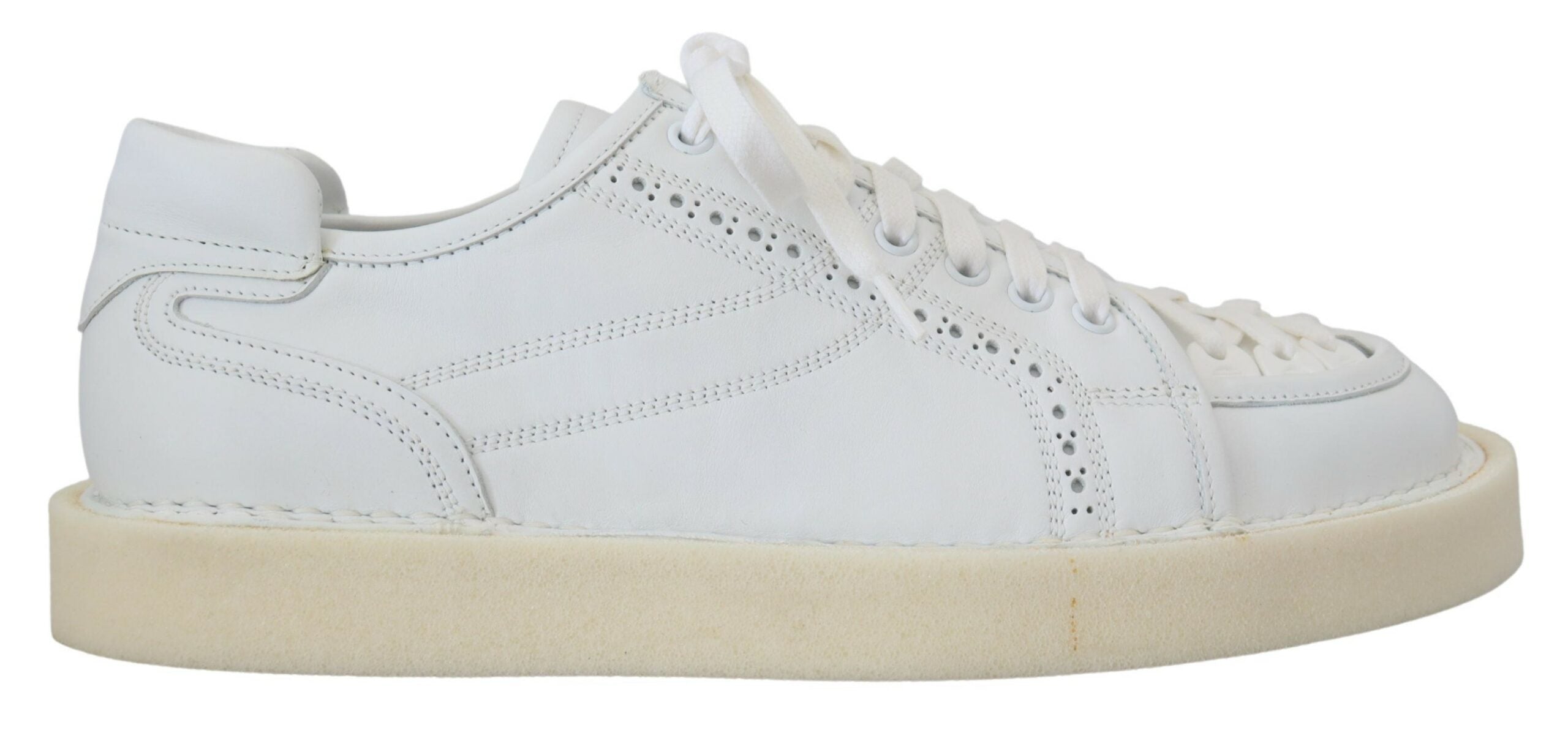 Dolce & Gabbana Elegante weiße Low-Top-Oxford-Sneaker