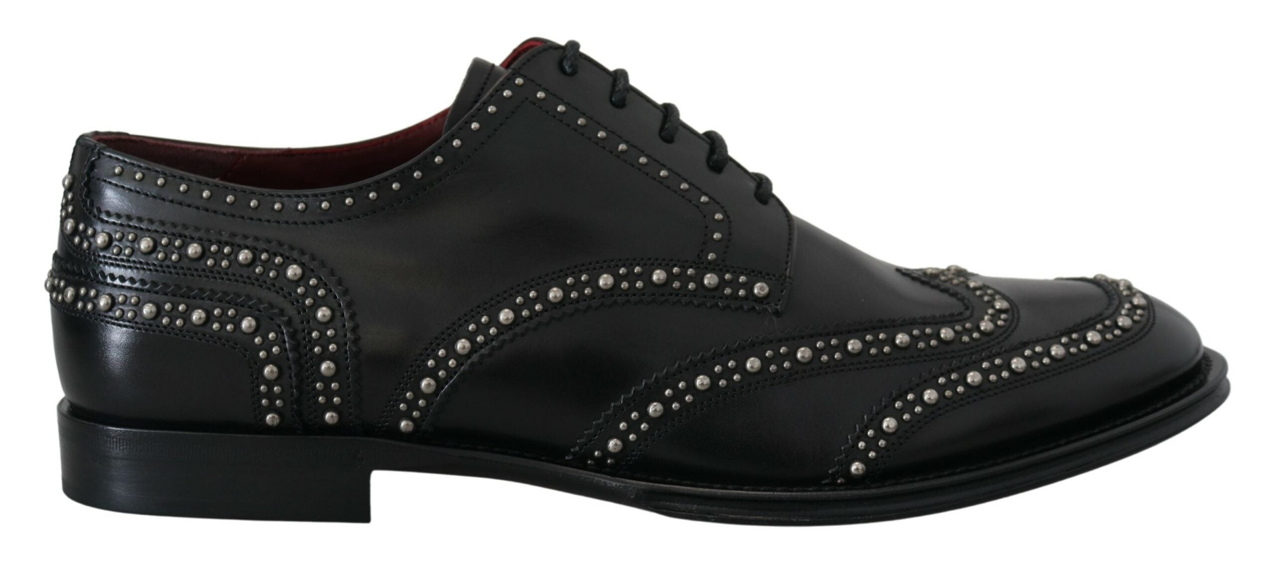 Dolce & Gabbana – Elegante schwarze Derby-Schuhe mit Nieten