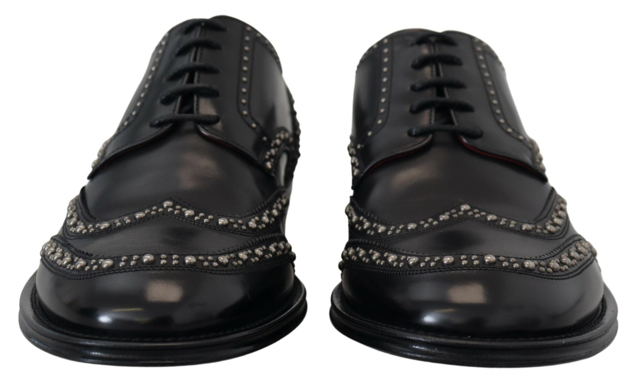 Dolce & Gabbana – Elegante schwarze Derby-Schuhe mit Nieten