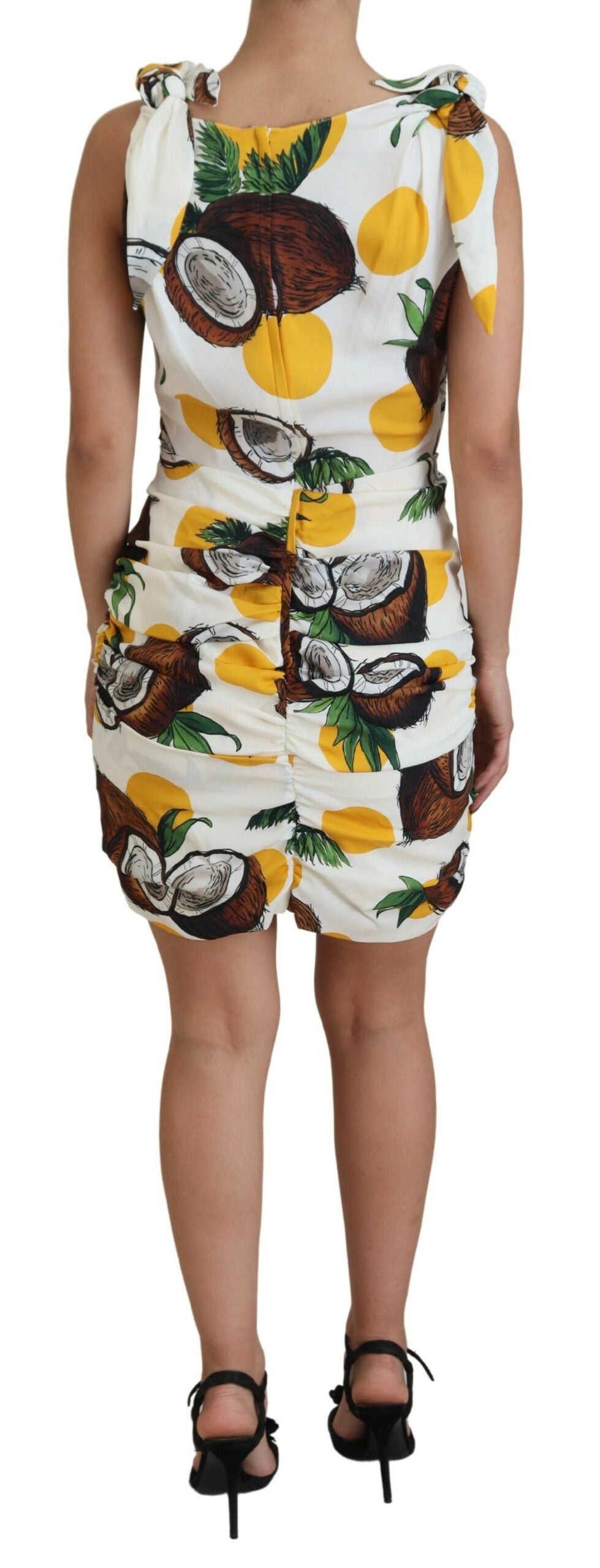 Dolce & Gabbana Elegantes weißes Mini-Etuikleid aus Seide