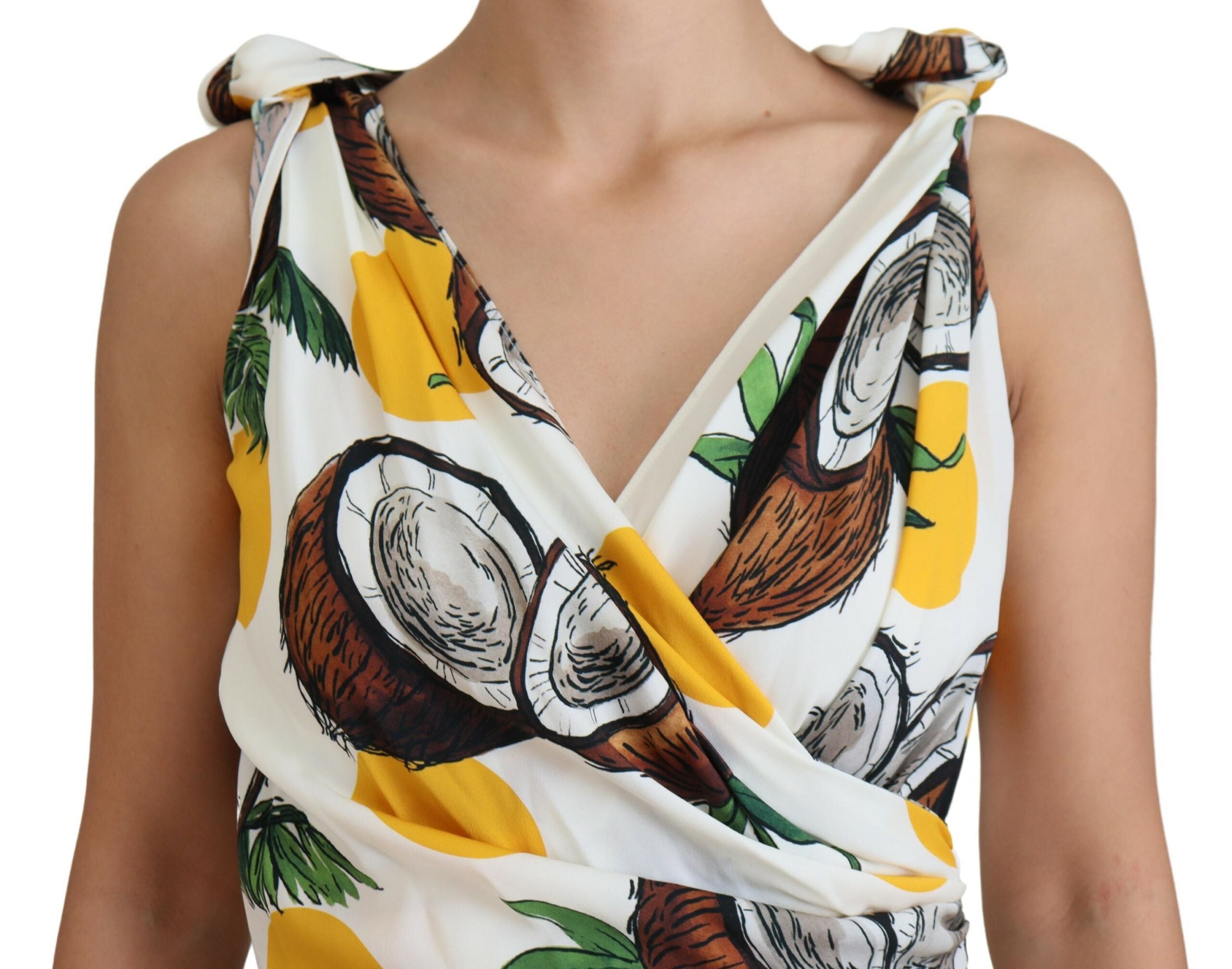 Rochie mini elegantă din mătase albă Dolce & Gabbana