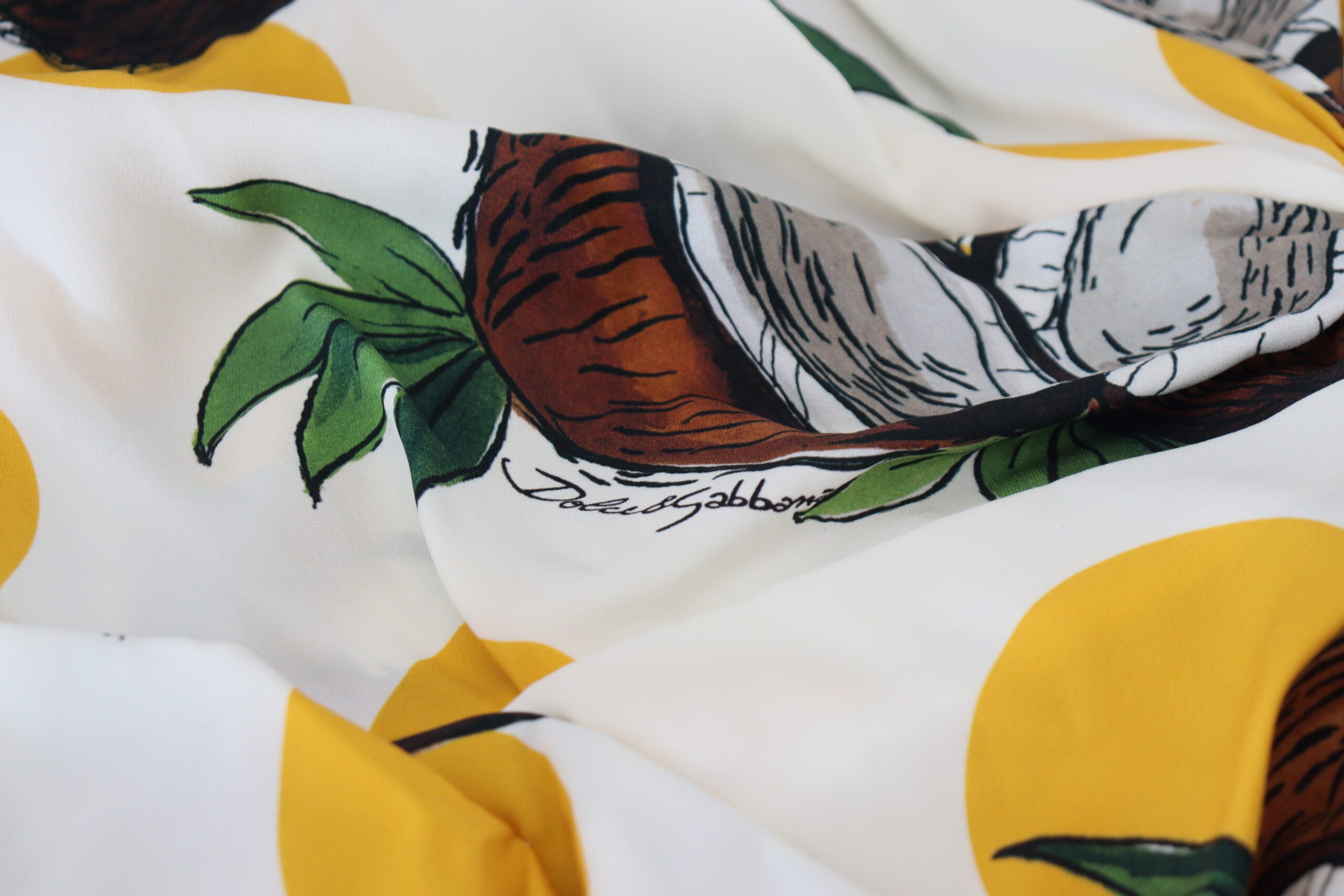Rochie mini elegantă din mătase albă Dolce & Gabbana
