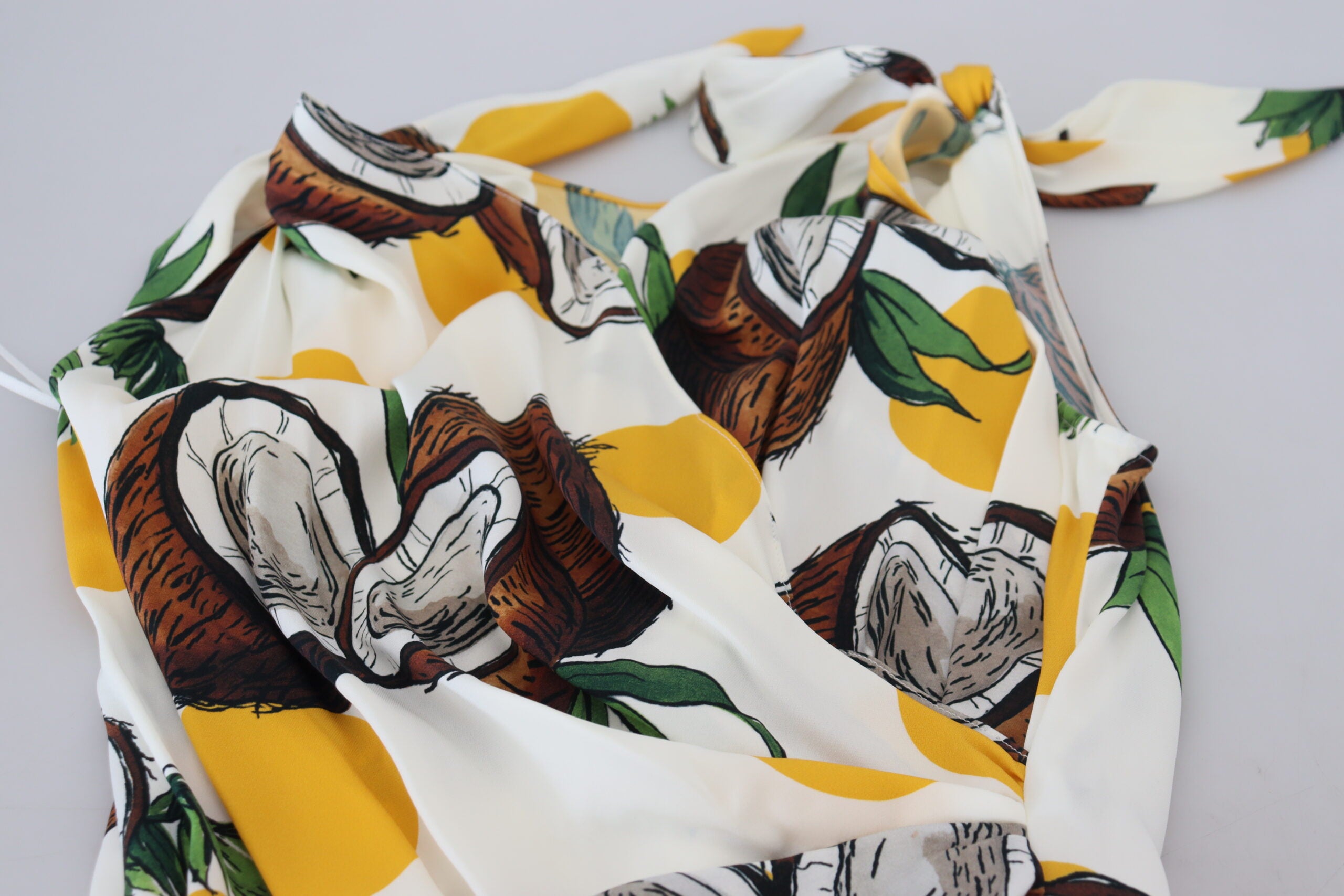 Rochie mini elegantă din mătase albă Dolce & Gabbana
