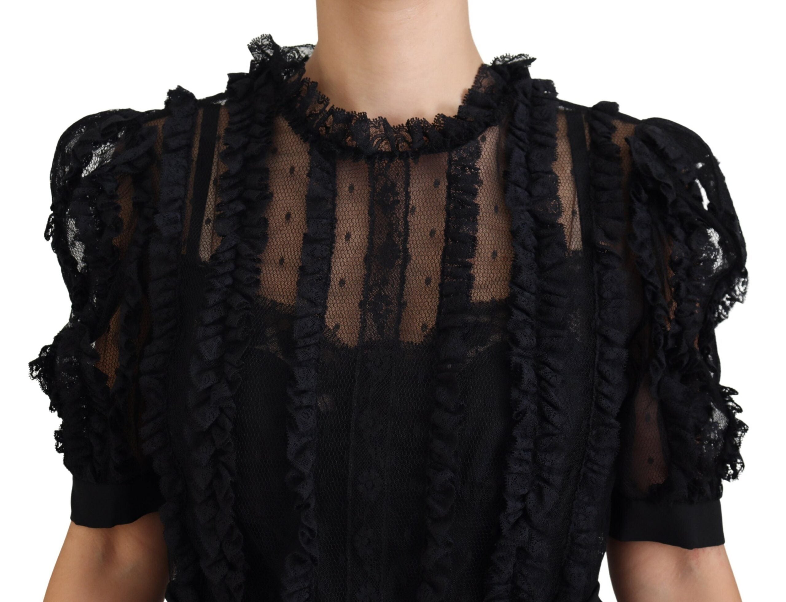 Dolce & Gabbana – Elegantes Minikleid in A-Linie mit Spitzendetail
