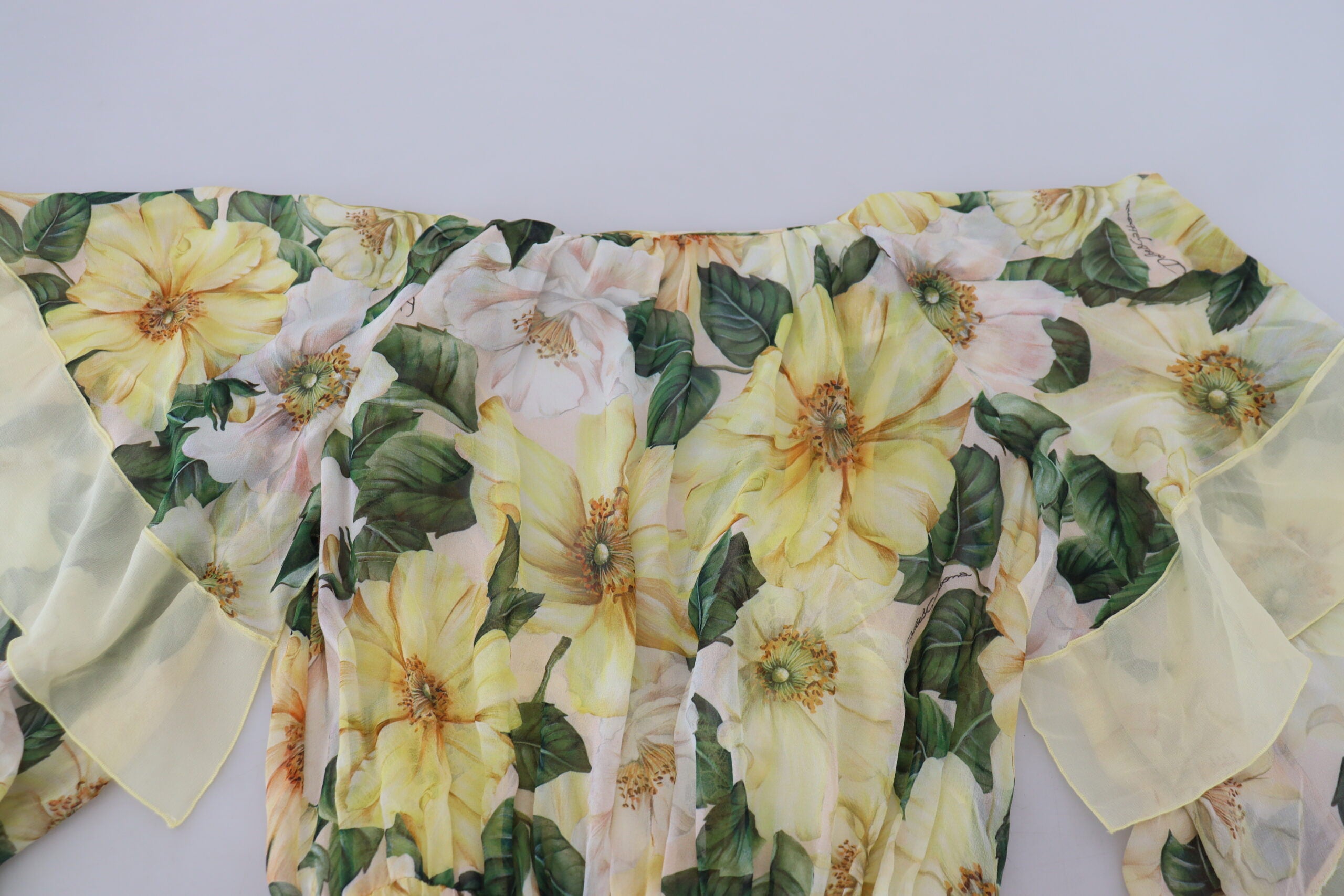 Rochie maxi elegantă cu imprimeu floral din mătase Dolce & Gabbana